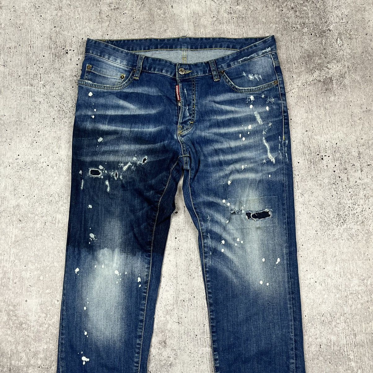 Dsquared2 × Vintage Rare dsq Dsquared2 Distressed Biker denim jeans pants Size US 34 / EU 50 - 4 Thumbnail