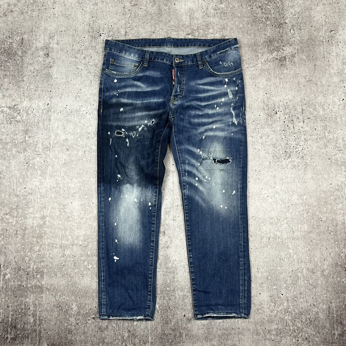 Dsquared2 × Vintage Rare dsq Dsquared2 Distressed Biker denim jeans pants Size US 34 / EU 50 - 16 Thumbnail