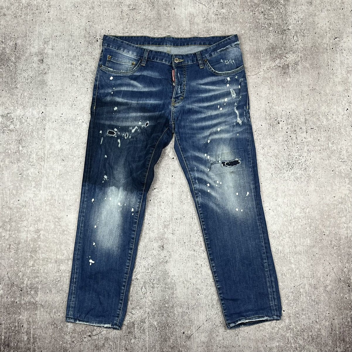 Dsquared2 × Vintage Rare dsq Dsquared2 Distressed Biker denim jeans pants Size US 34 / EU 50 - 18 Thumbnail