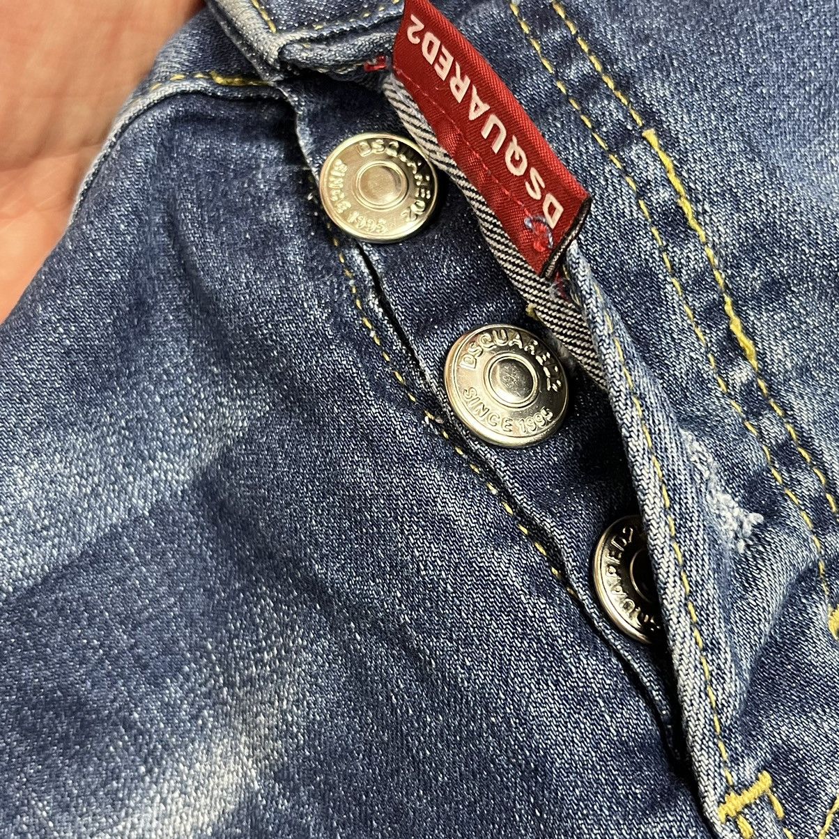Dsquared2 × Vintage Rare dsq Dsquared2 Distressed Biker denim jeans pants Size US 34 / EU 50 - 9 Thumbnail