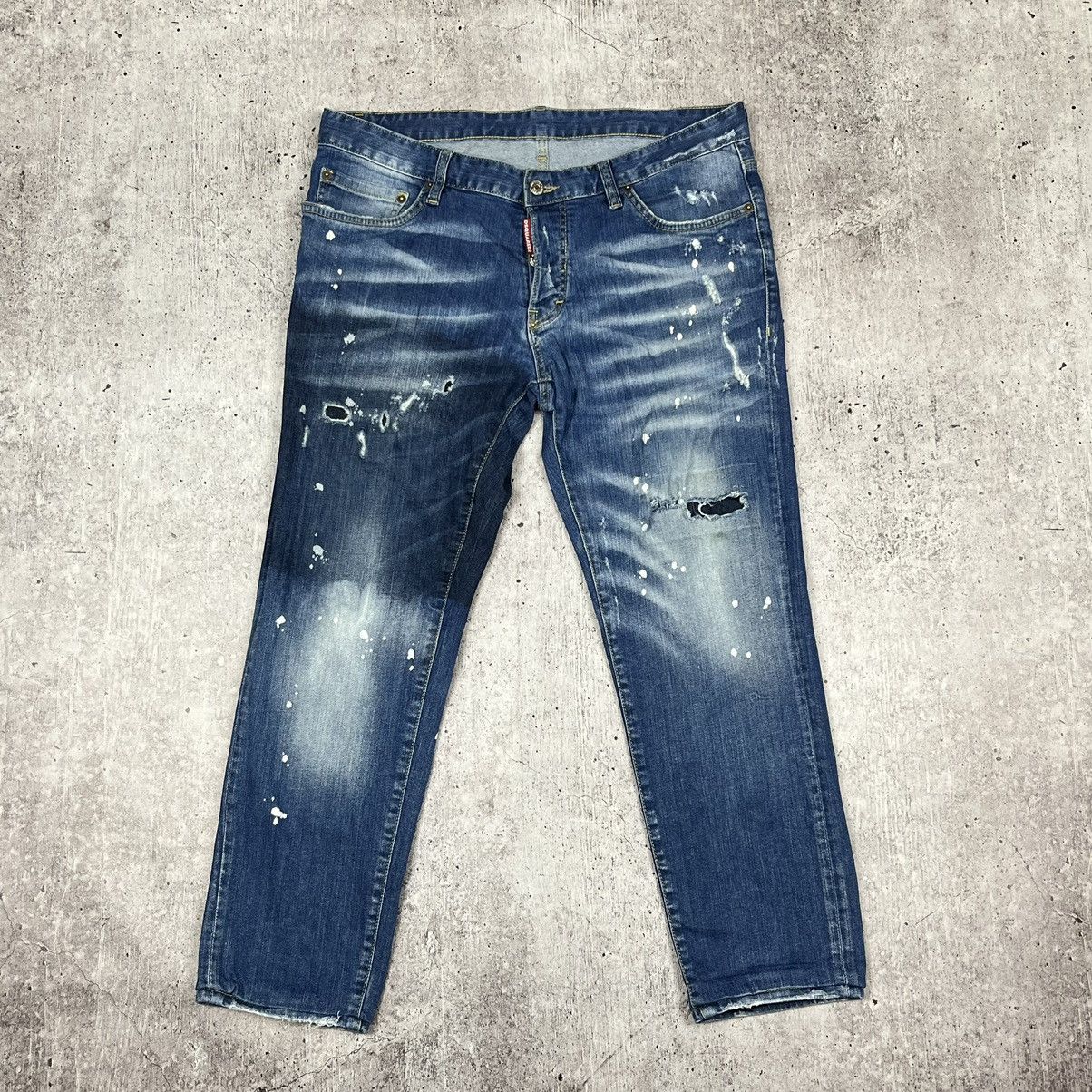 Dsquared2 × Vintage Rare dsq Dsquared2 Distressed Biker denim jeans pants Size US 34 / EU 50 - 3 Thumbnail