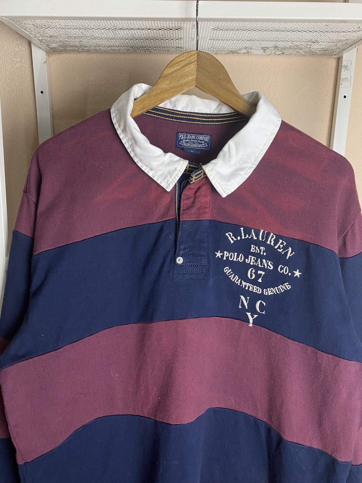 Ralph Lauren Vintage Polo Jeans By Ralph Lauren Stripe Rugby Shirt ❗️ Size US XL / EU 56 / 4 - 2 Thumbnail