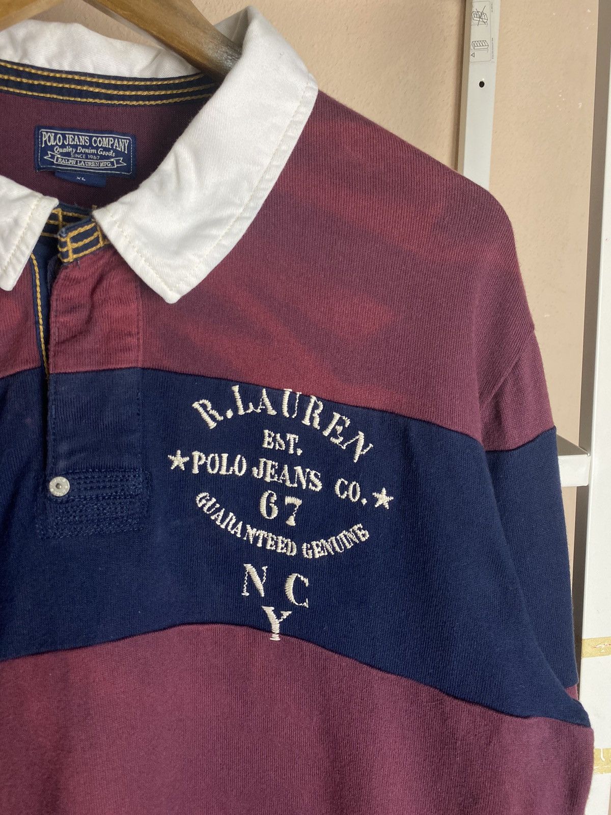 Ralph Lauren Vintage Polo Jeans By Ralph Lauren Stripe Rugby Shirt ❗️ Size US XL / EU 56 / 4 - 3 Thumbnail