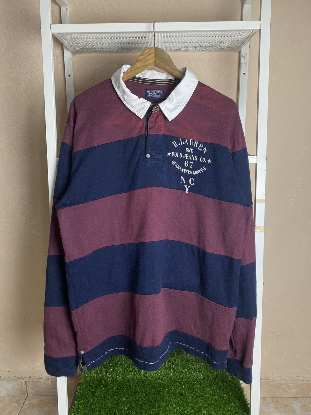 Ralph Lauren Vintage Polo Jeans By Ralph Lauren Stripe Rugby Shirt ❗️ Size US XL / EU 56 / 4 - 1 Thumbnail