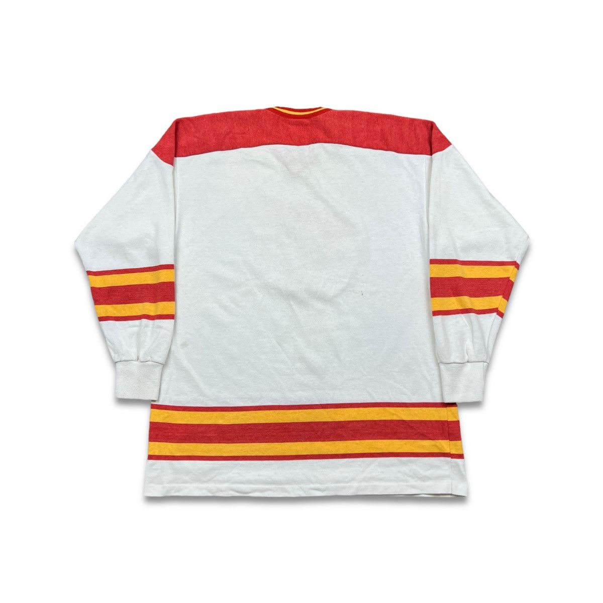 Ccm Vintage 80s CCM Calgary Flames Hockey Jersey Stitched NHL Size US L / EU 52-54 / 3 - 6 Thumbnail
