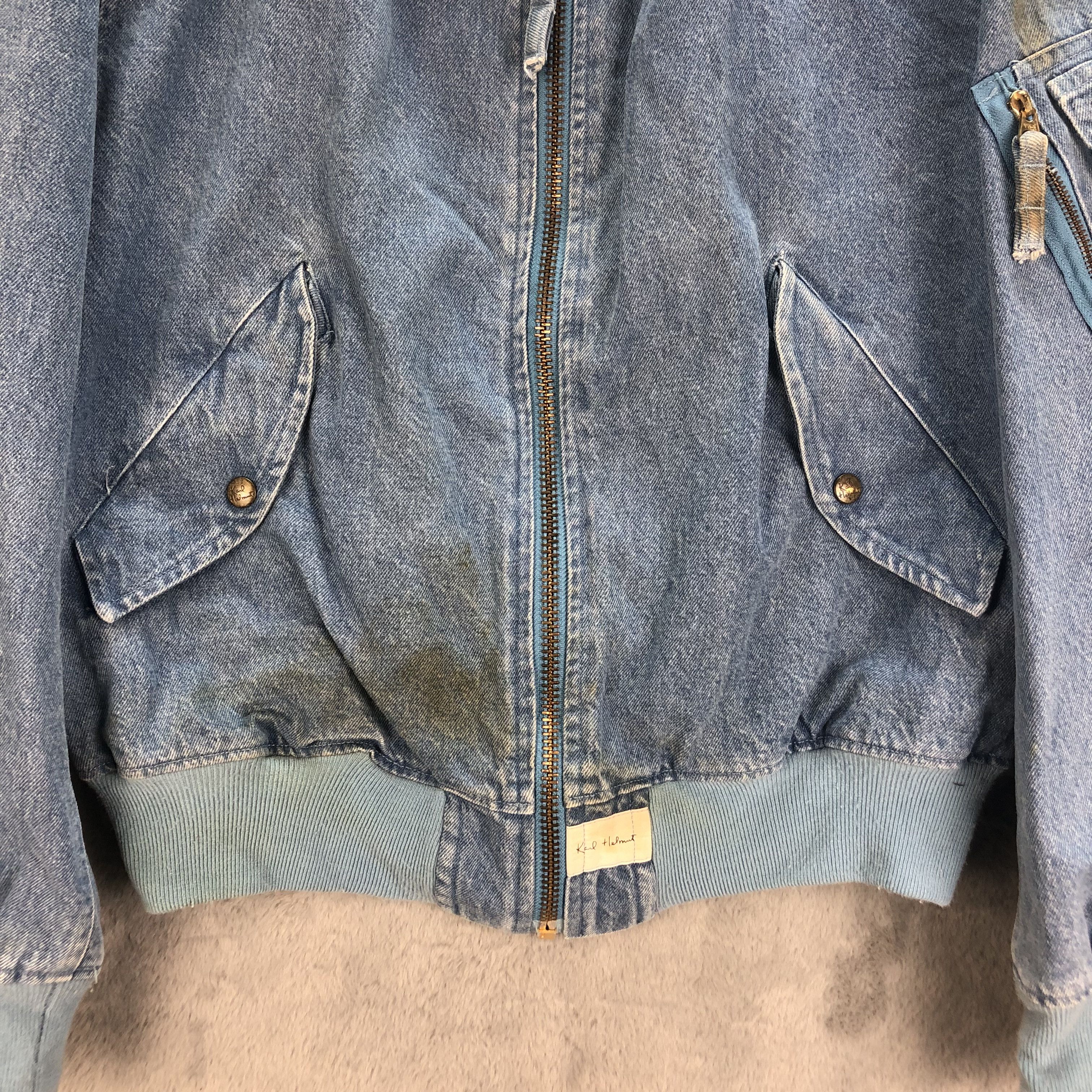 Karl Helmut VINTAGE TRASHED KARL HELMUT DENIM BOMBERS #6546-72 Size US M / EU 48-50 / 2 - 6 Thumbnail