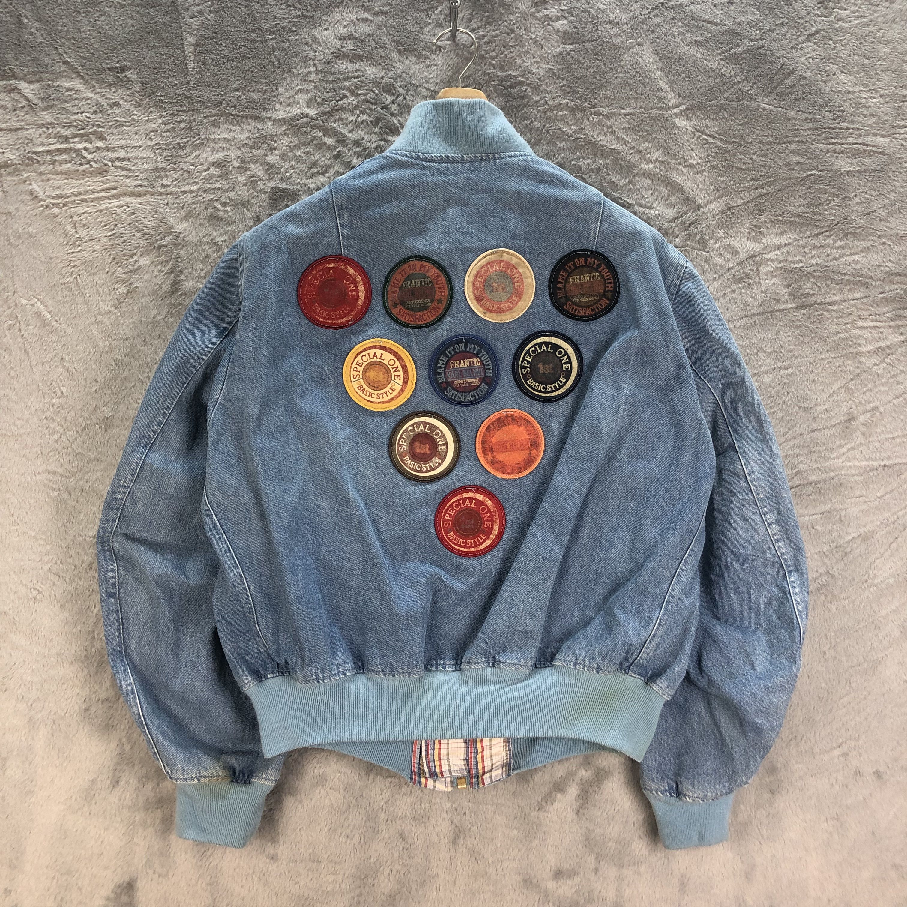Karl Helmut VINTAGE TRASHED KARL HELMUT DENIM BOMBERS #6546-72 Size US M / EU 48-50 / 2 - 1 Thumbnail