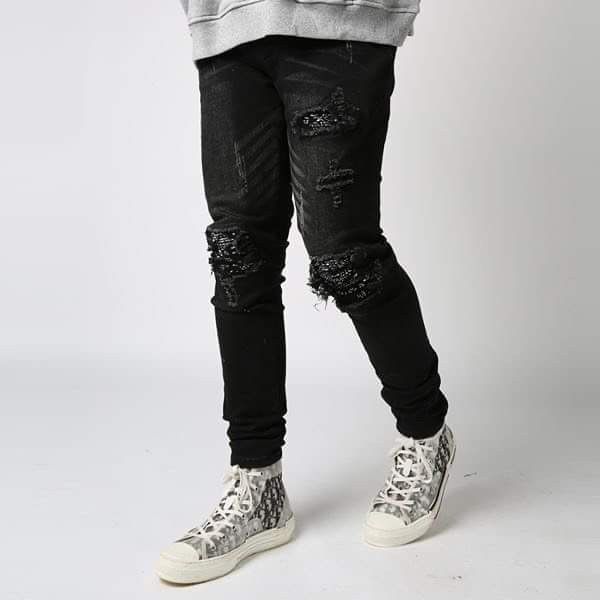 DSRCV DSRCV Black Paisley Denim Size 30 Skinny Jeans Grailed