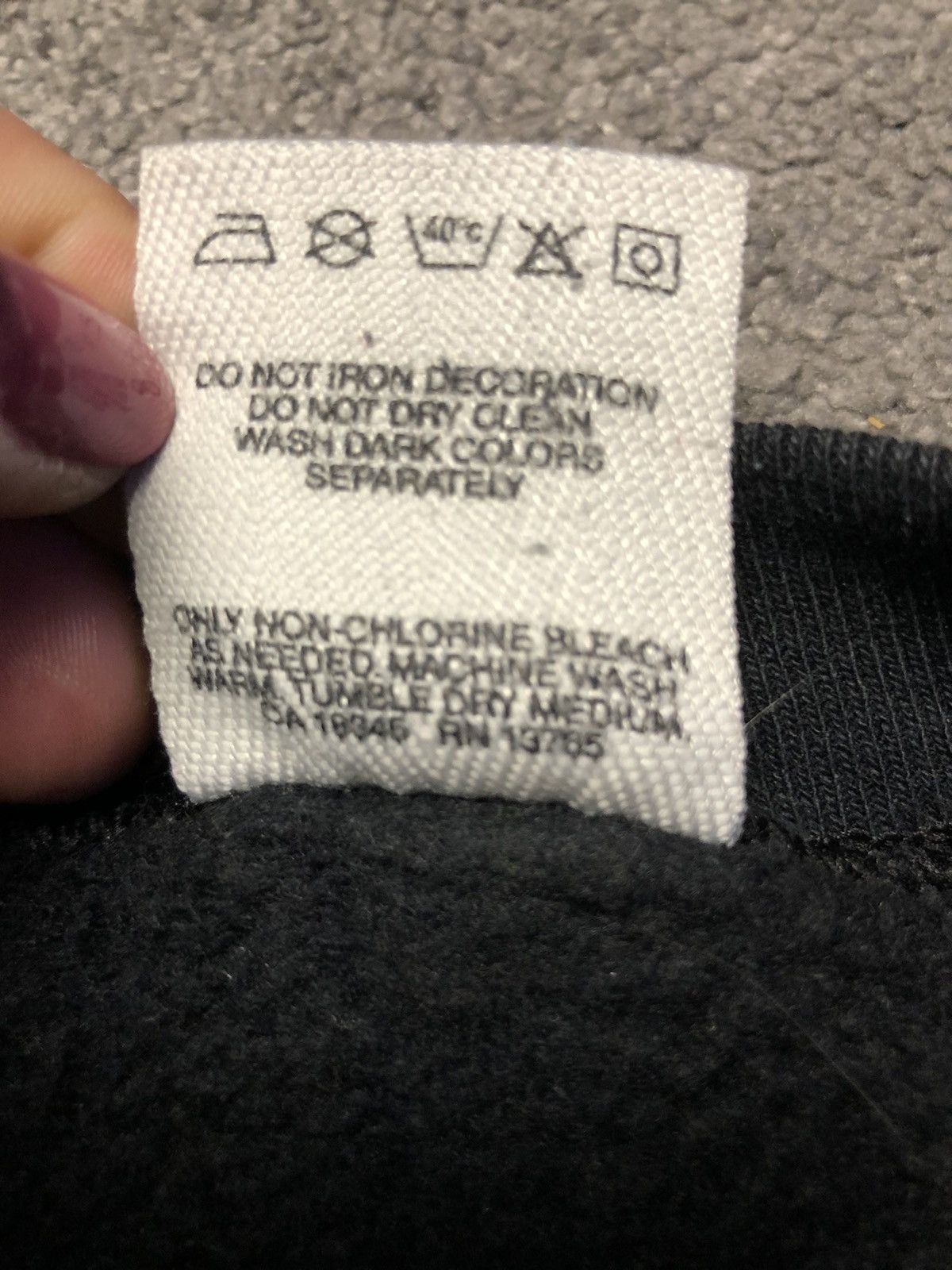 Fruit Of The Loom Vintage 90s heavy weight cotton black Sweatshirt Blank crew Size US XL / EU 56 / 4 - 11 Thumbnail