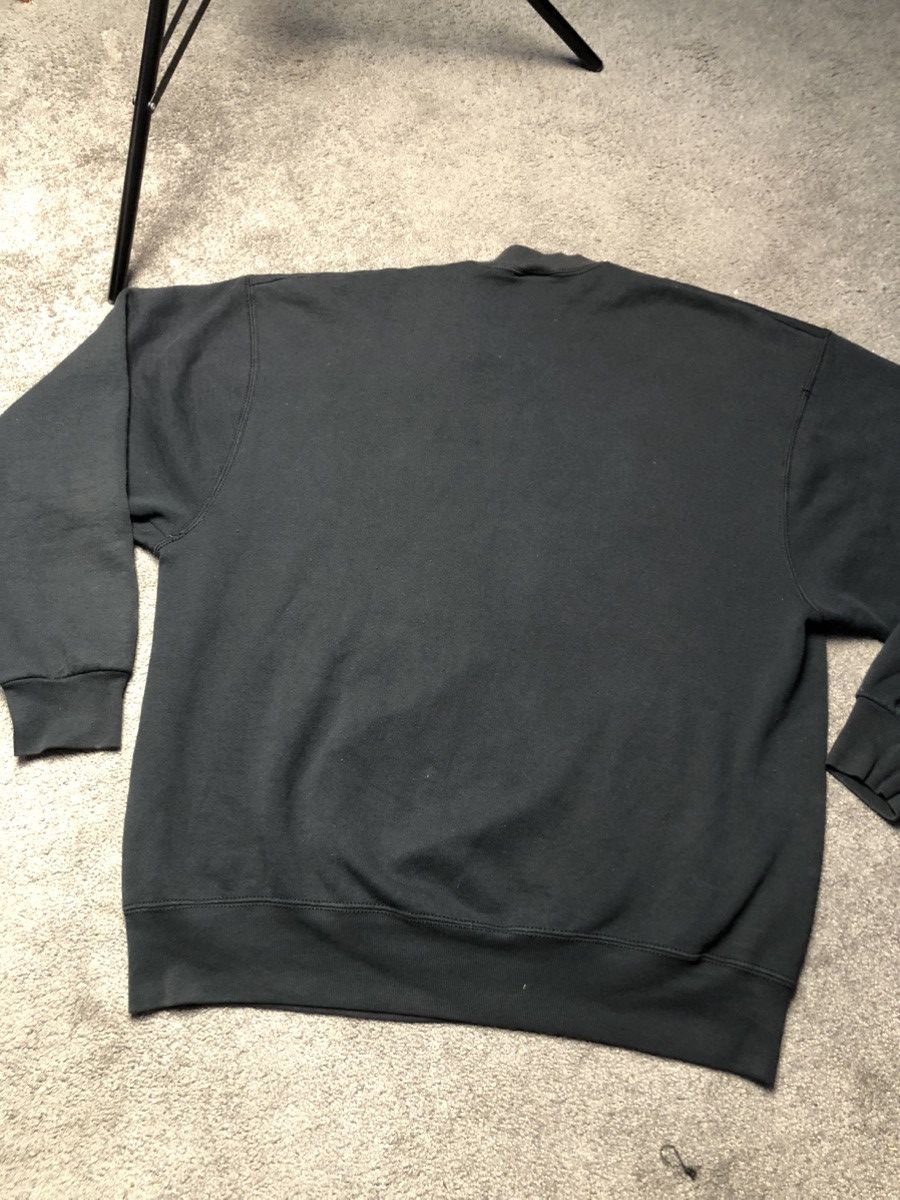 Fruit Of The Loom Vintage 90s heavy weight cotton black Sweatshirt Blank crew Size US XL / EU 56 / 4 - 4 Thumbnail