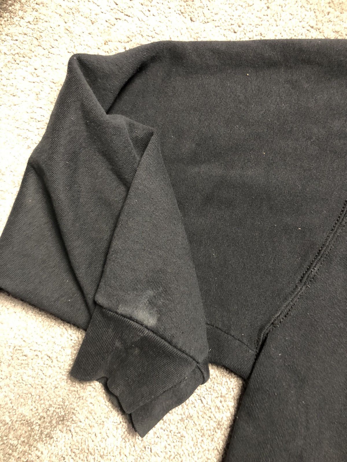 Fruit Of The Loom Vintage 90s heavy weight cotton black Sweatshirt Blank crew Size US XL / EU 56 / 4 - 7 Thumbnail