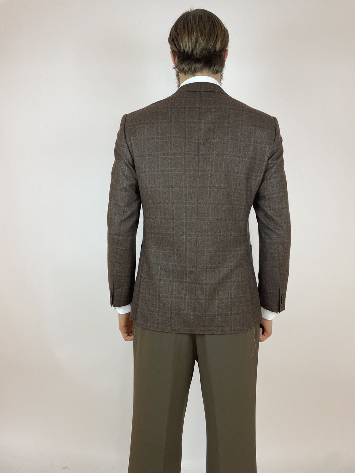 Loro Piana BUTCH Loro Piana 120's Wool Blazer Plaid pattern Mens Size 52S - 10 Thumbnail