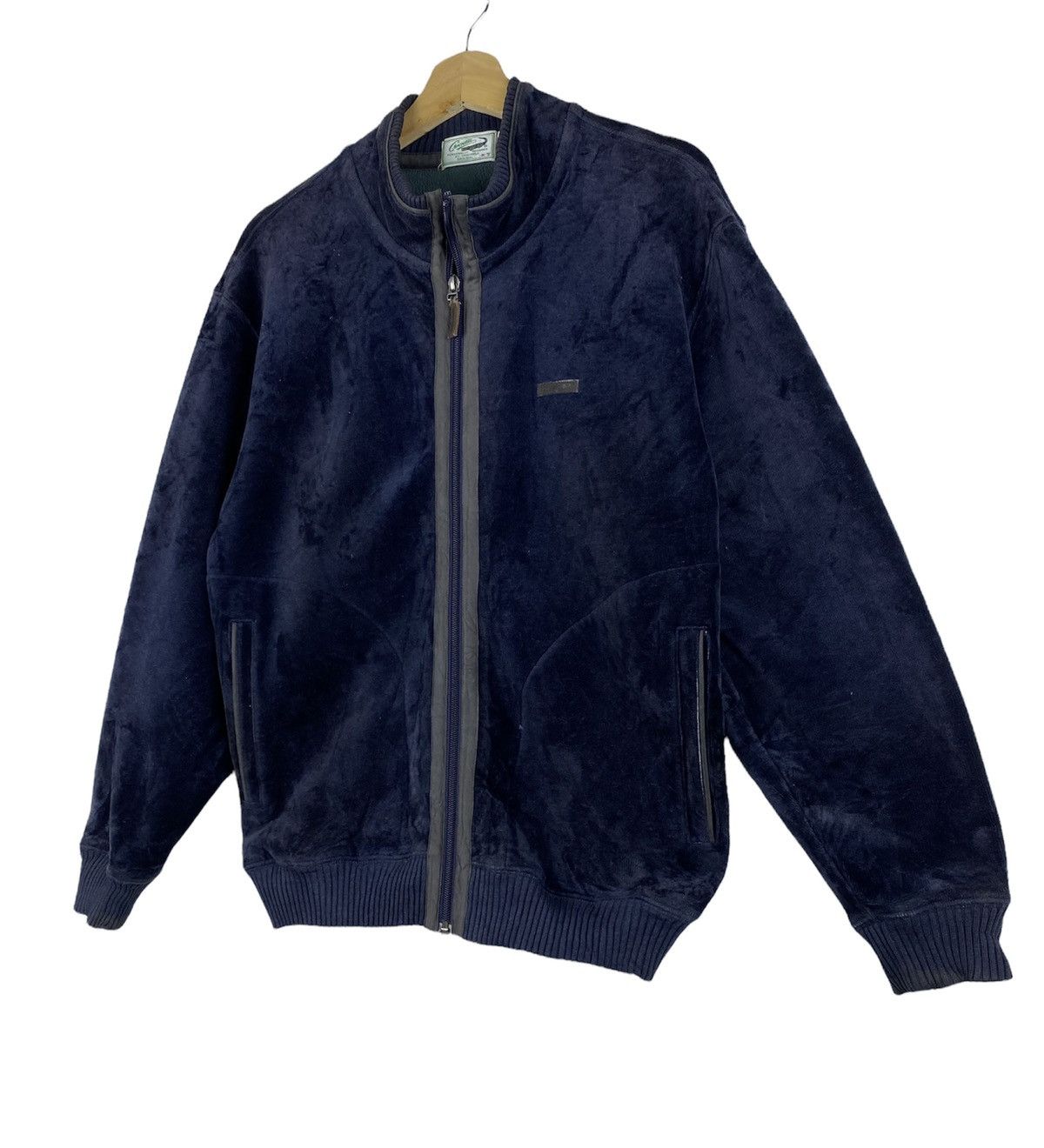 Japanese Brand OFFER 🔥 Vintage 90s Crocodile Zip Up Velvet Jacket Size US M / EU 48-50 / 2 - 2 Thumbnail