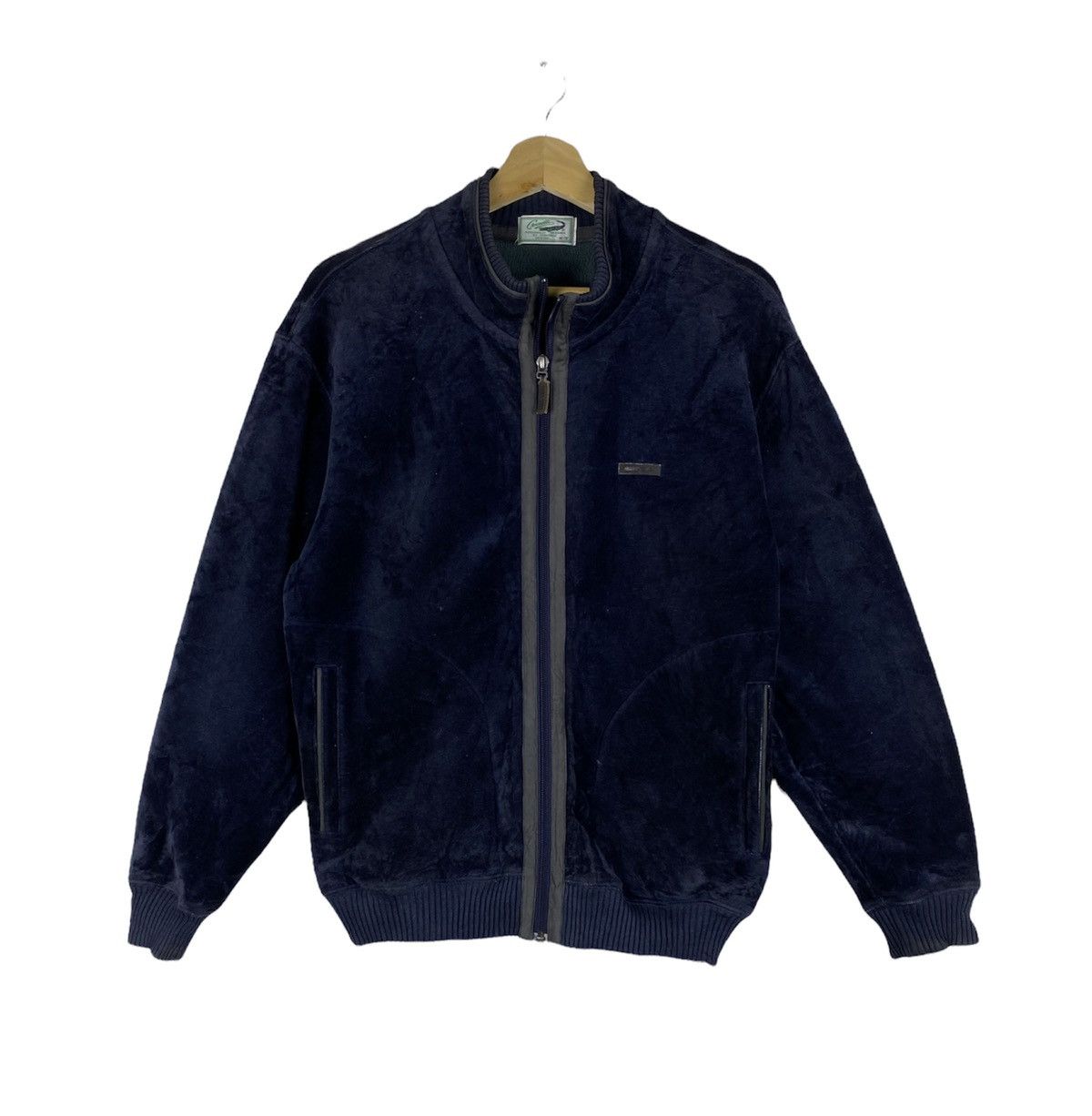 Japanese Brand OFFER 🔥 Vintage 90s Crocodile Zip Up Velvet Jacket Size US M / EU 48-50 / 2 - 1 Thumbnail