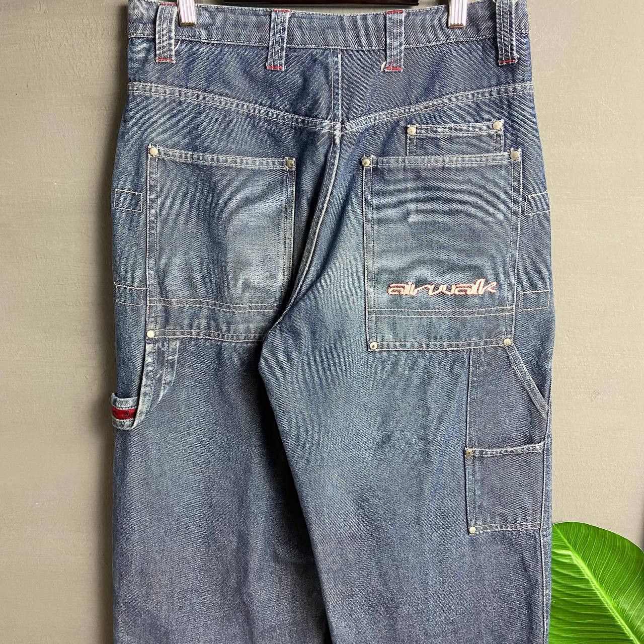 image of Airwalk Multipocket Baggy Carpenter Pant in Blue, Men's (Size 32)