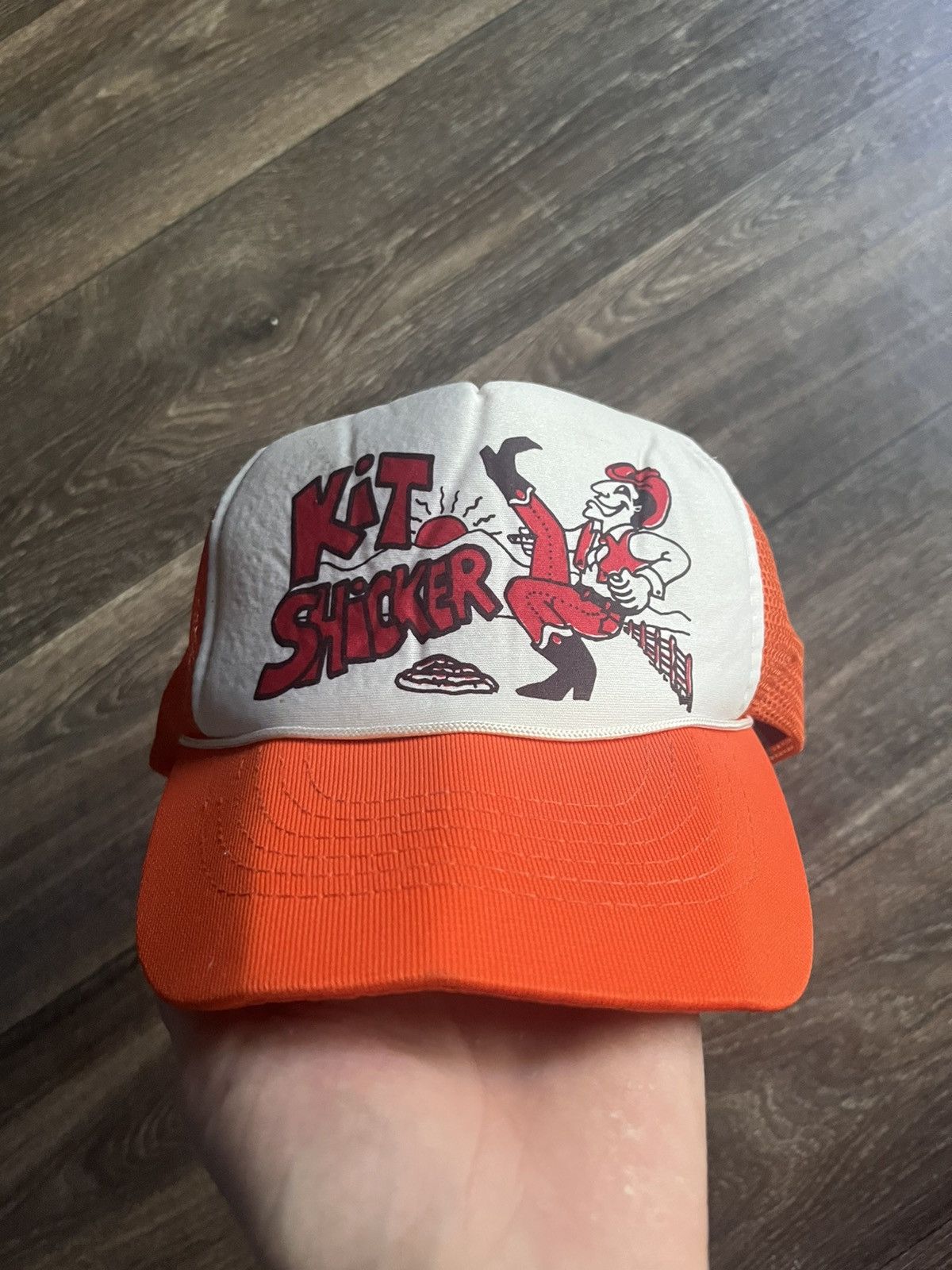 Vintage Vintage Funny Trucker Hat “Kit Shicker” Size ONE SIZE - 1 Thumbnail