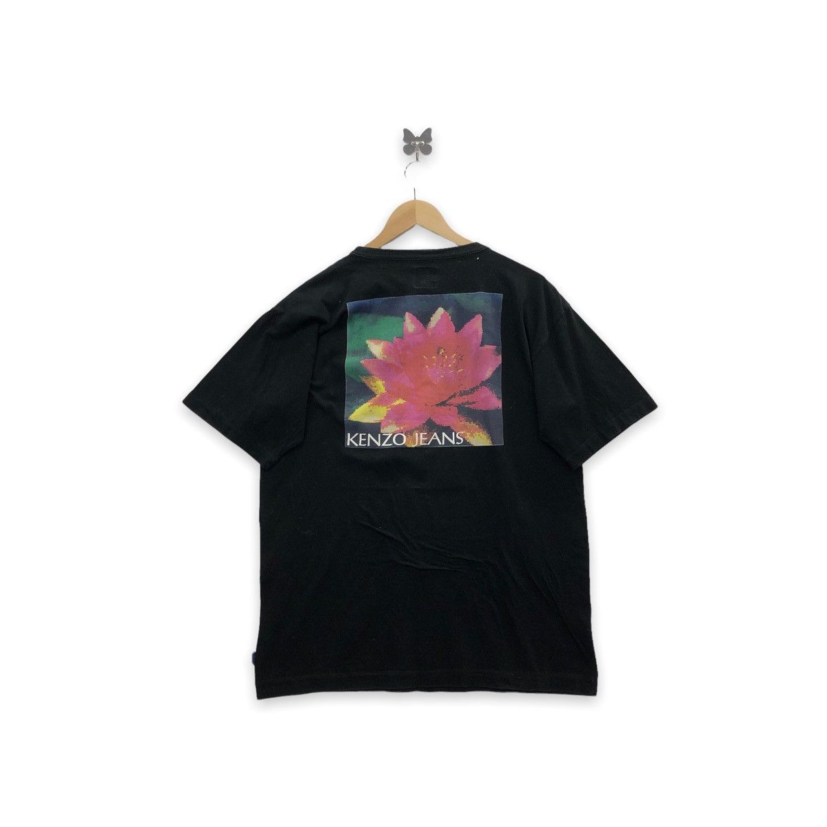 ‘Rare!! KENZO Jeans Flowers Back Print Tee