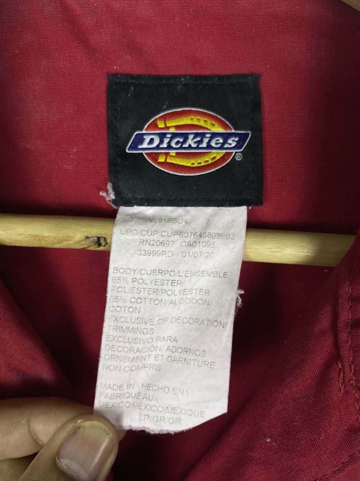 Dickies OFFER 🔥 Vintage Dickies Red Workwear’s Jumpsuits Coverall Size US 32 / EU 48 - 7 Thumbnail