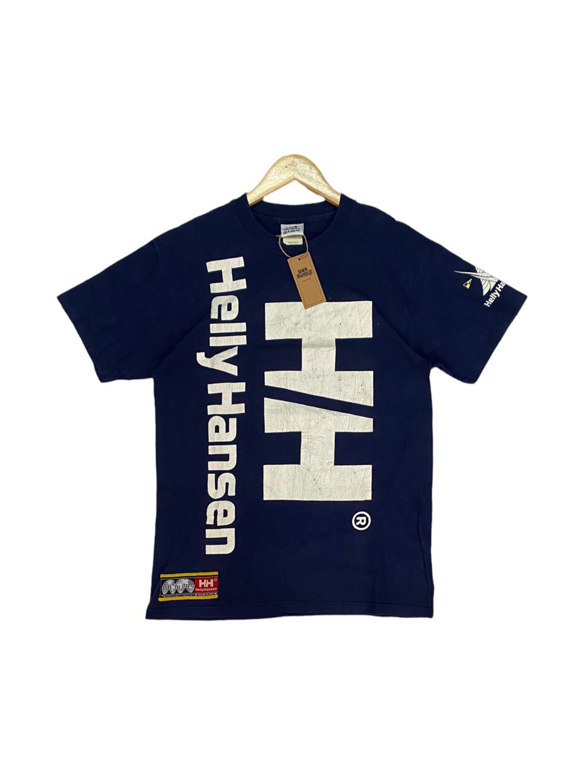 Helly Hansen × Vintage Rare Vintage Helly Hansen Big Logo Tshirt Made In USA Size US M / EU 48-50 / 2 - 1 Thumbnail