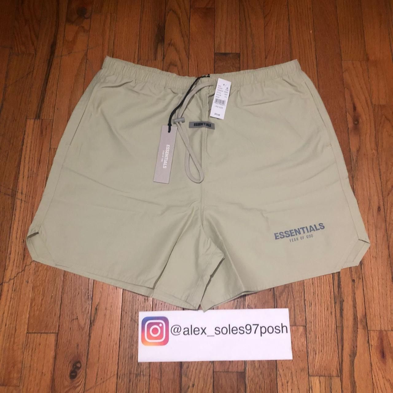 FOG × Fear of God Essentials Volley Shorts Alfalfa Sage Size US 34 / EU 50 - 1 Thumbnail