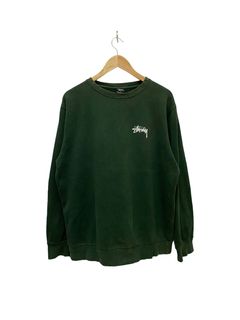 Green best sale stussy crewneck