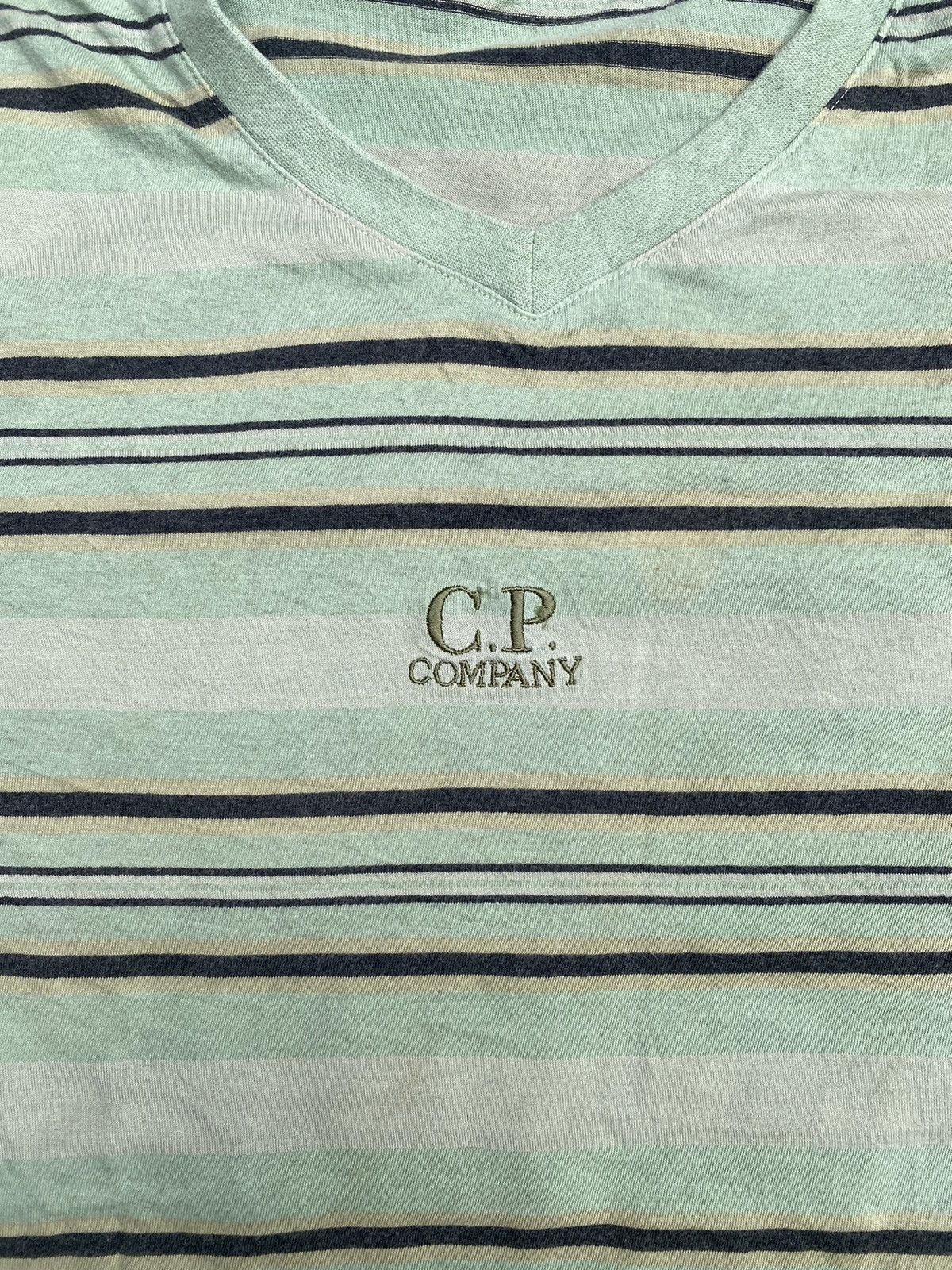 C.P. Company DELET 🔥Vintage C.P Company Embroidered Stripes Tee T Shirt Size US L / EU 52-54 / 3 - 2 Thumbnail