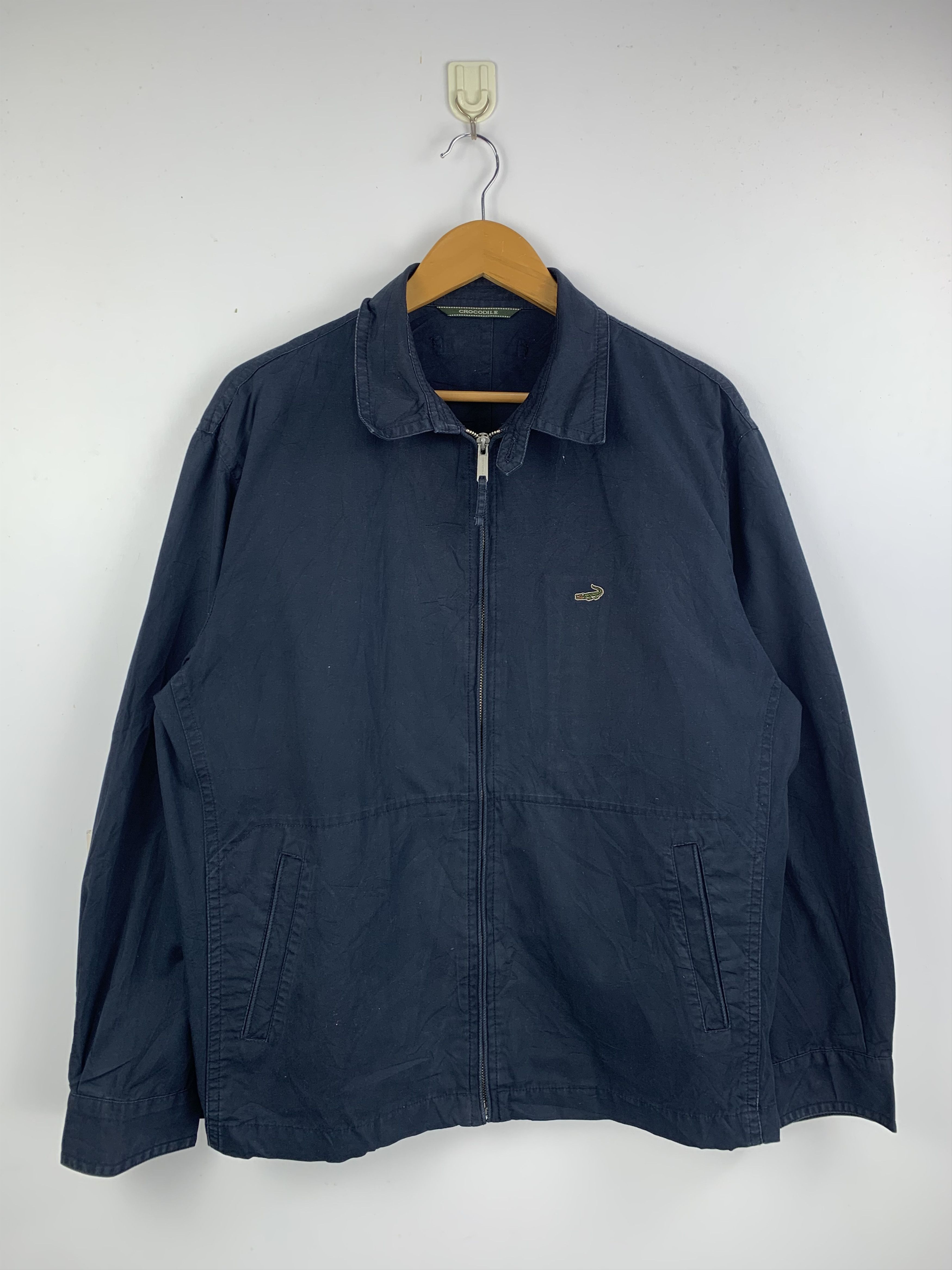 image of Vintage 90's Crocodile Denim Jacket in Dark Blue, Men's (Size Large)