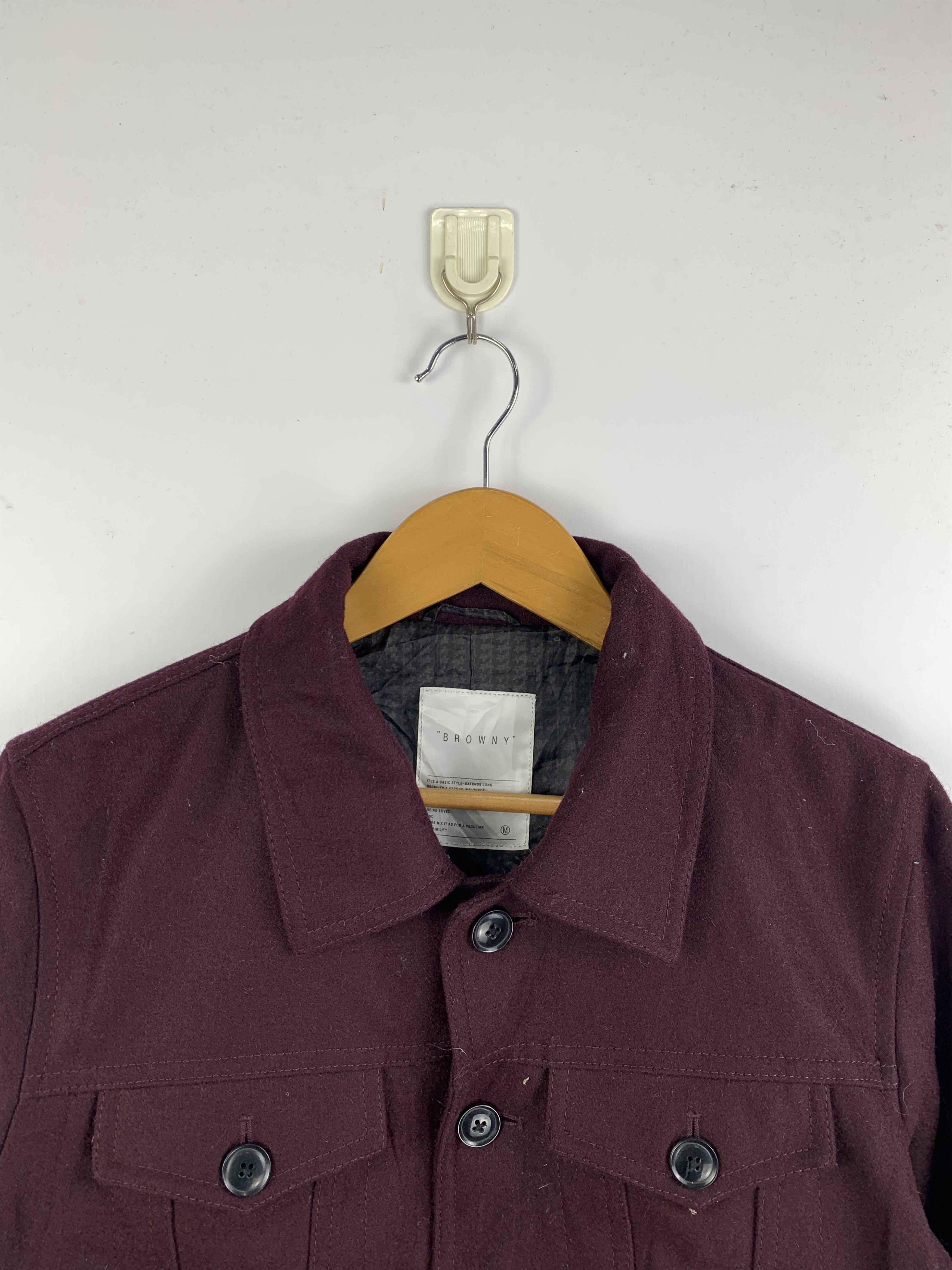 Vintage Japanese Brand Multi Pocket Button Up Wool Jacket J1632 Size US S / EU 44-46 / 1 - 2 Thumbnail