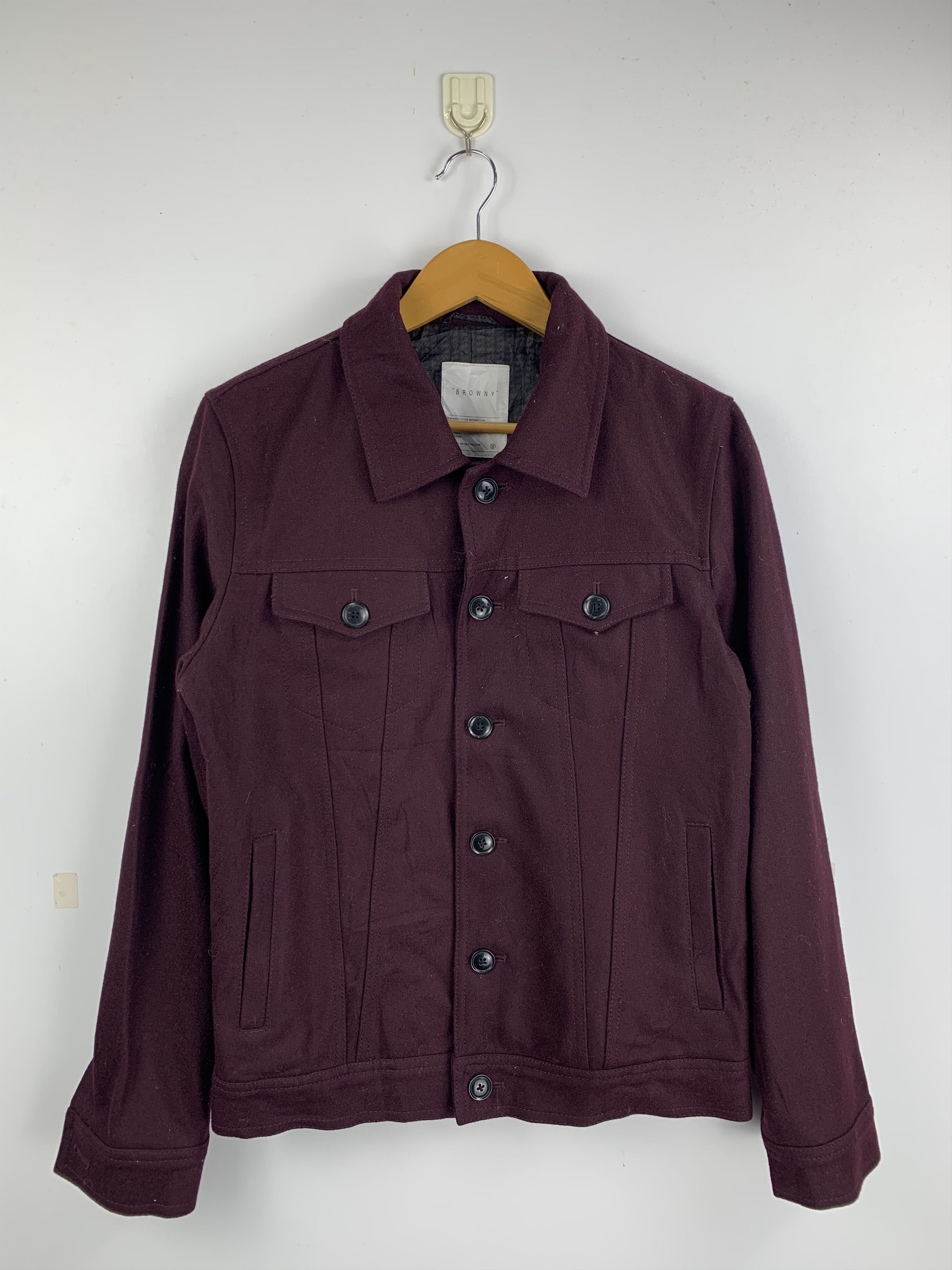 Vintage Japanese Brand Multi Pocket Button Up Wool Jacket J1632 Size US S / EU 44-46 / 1 - 1 Thumbnail