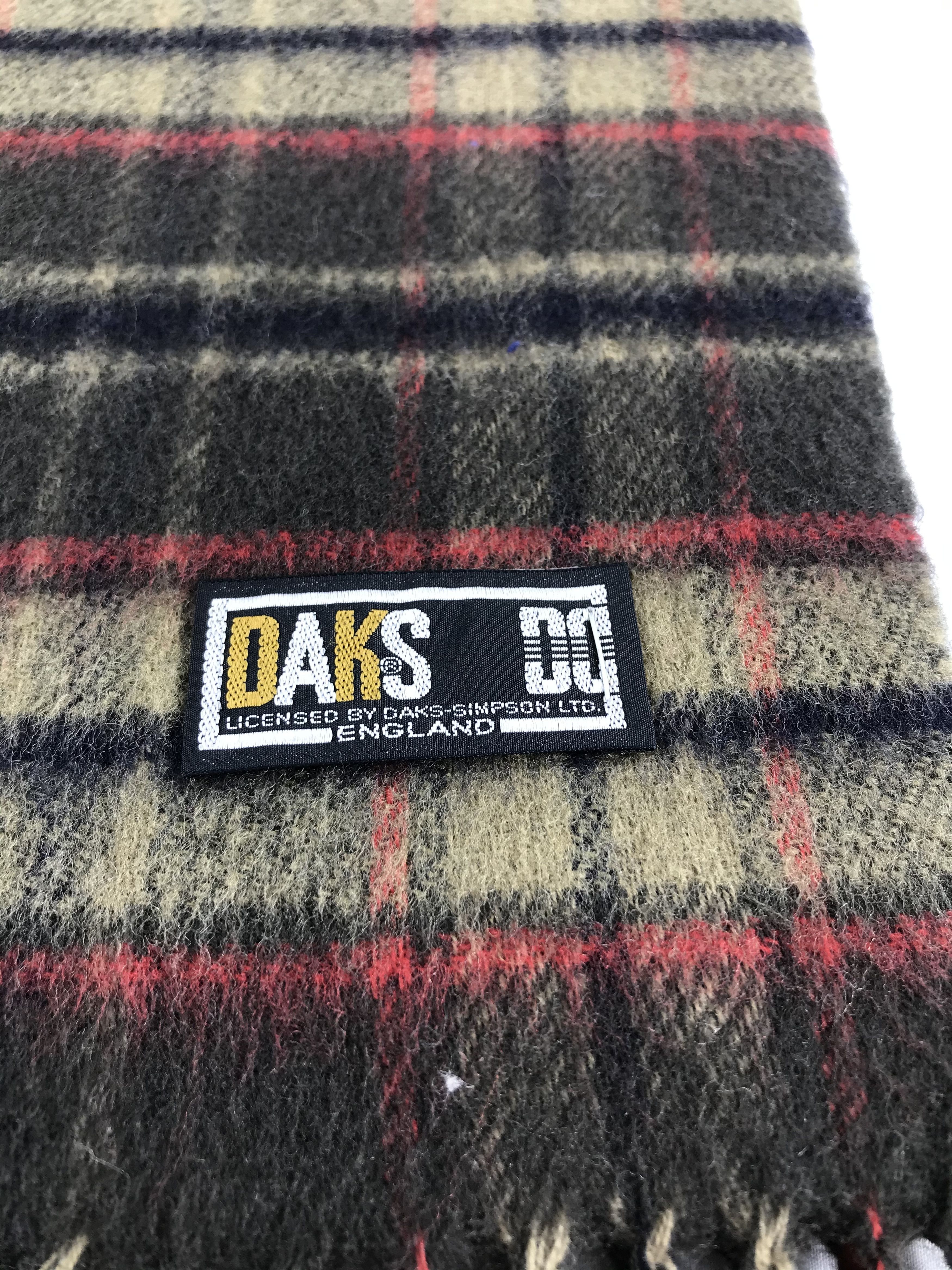 DAKS Daks Gingham Wool Scarf Muffler Neck Wrap V206 Size ONE SIZE - 4 Thumbnail