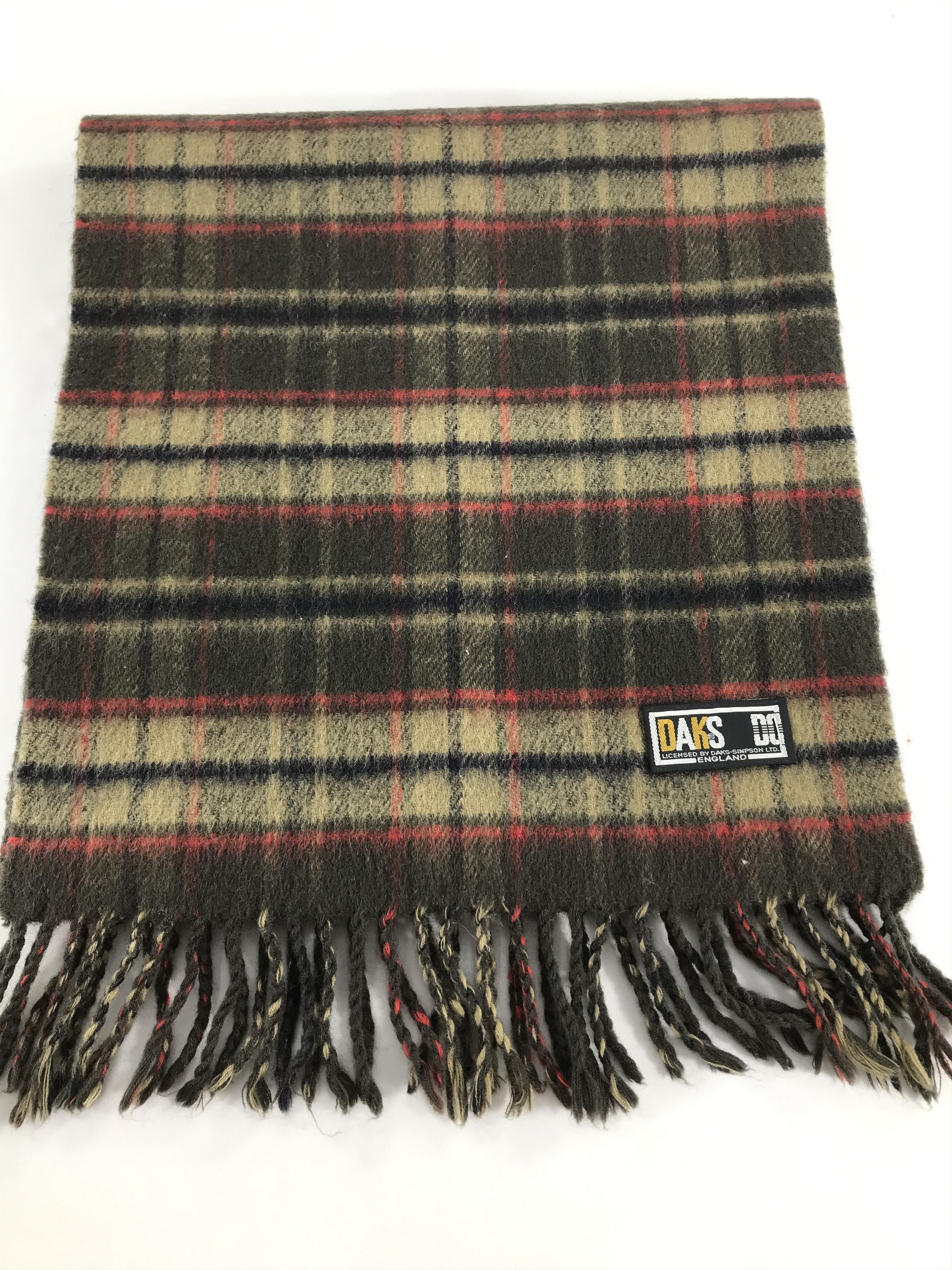 DAKS Daks Gingham Wool Scarf Muffler Neck Wrap V206 Size ONE SIZE - 2 Thumbnail