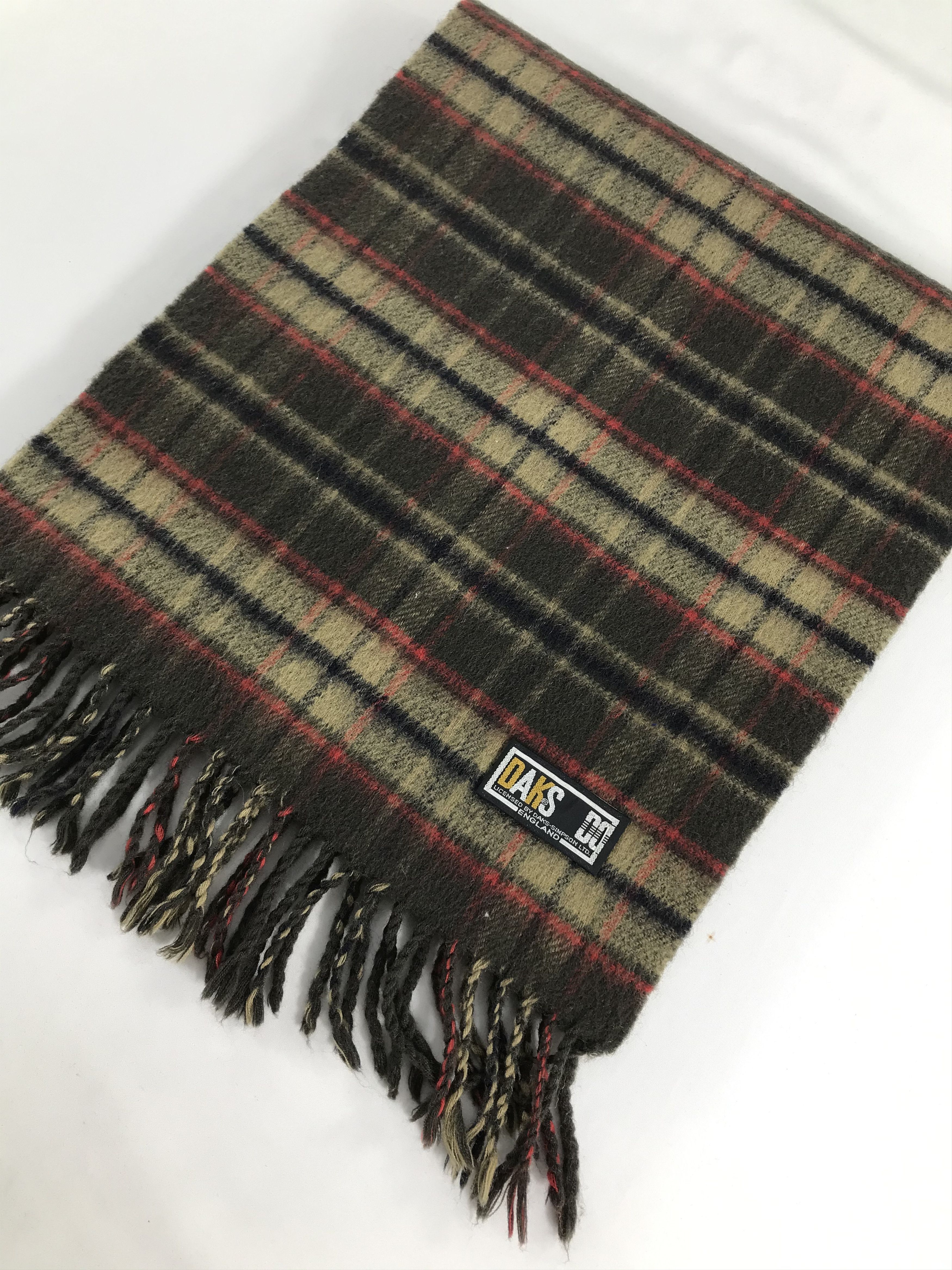 DAKS Daks Gingham Wool Scarf Muffler Neck Wrap V206 Size ONE SIZE - 3 Thumbnail
