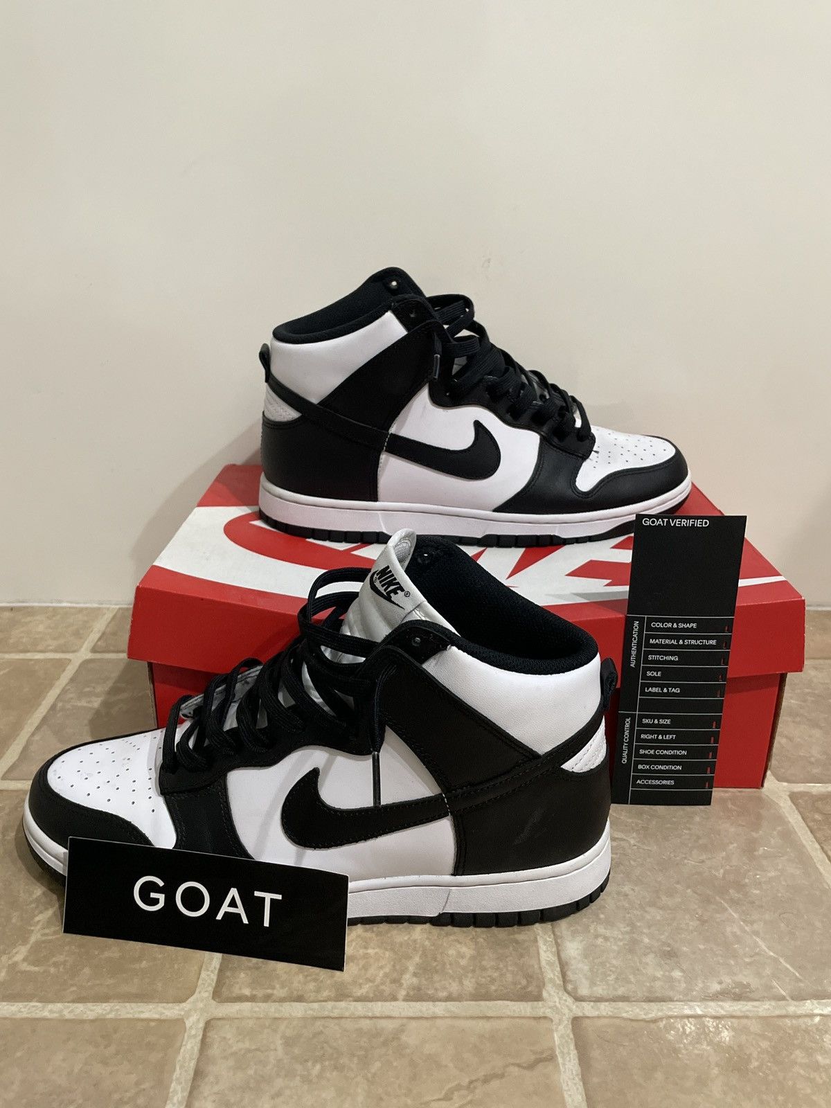 dunk high black white panda