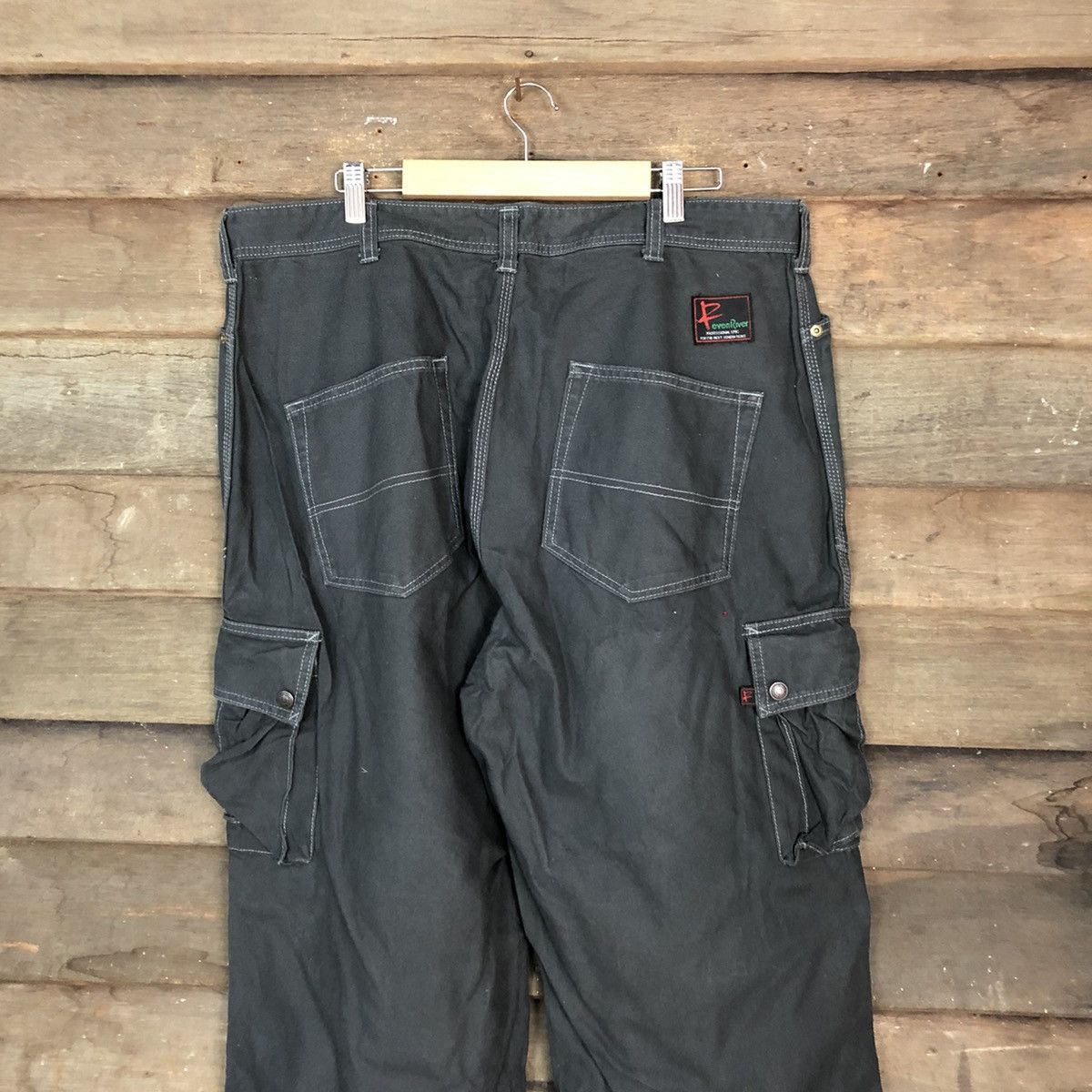 Japanese Brand DL Ever River statement double knee Cargo Pants #1879 Size US 37 - 12 Thumbnail
