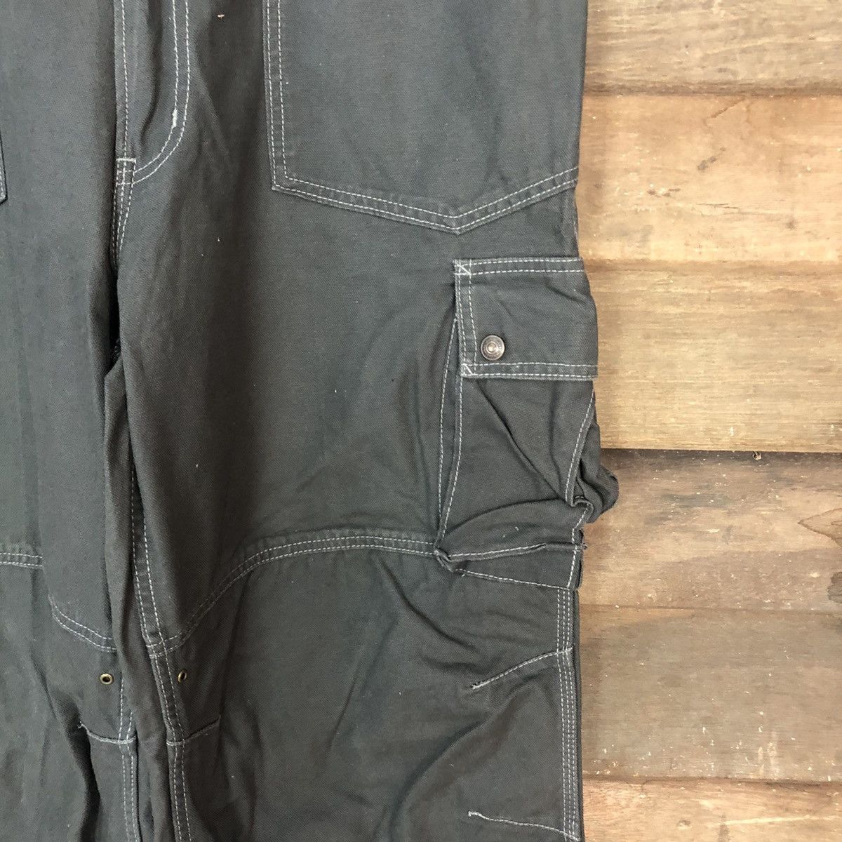 Japanese Brand DL Ever River statement double knee Cargo Pants #1879 Size US 37 - 7 Thumbnail