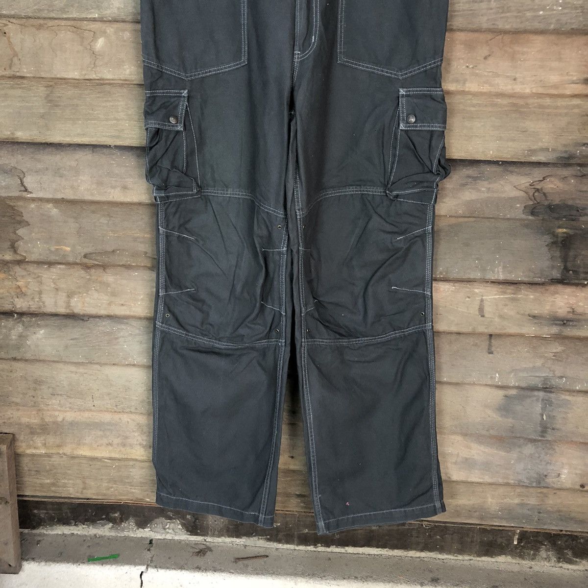 Japanese Brand DL Ever River statement double knee Cargo Pants #1879 Size US 37 - 3 Thumbnail