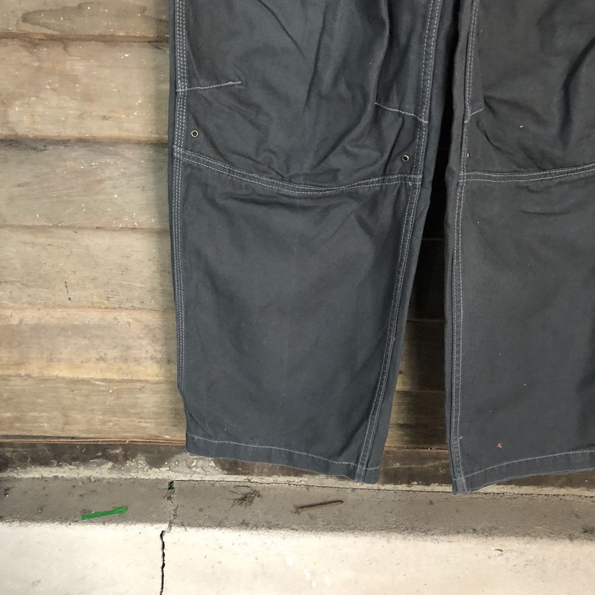 Japanese Brand DL Ever River statement double knee Cargo Pants #1879 Size US 37 - 8 Thumbnail