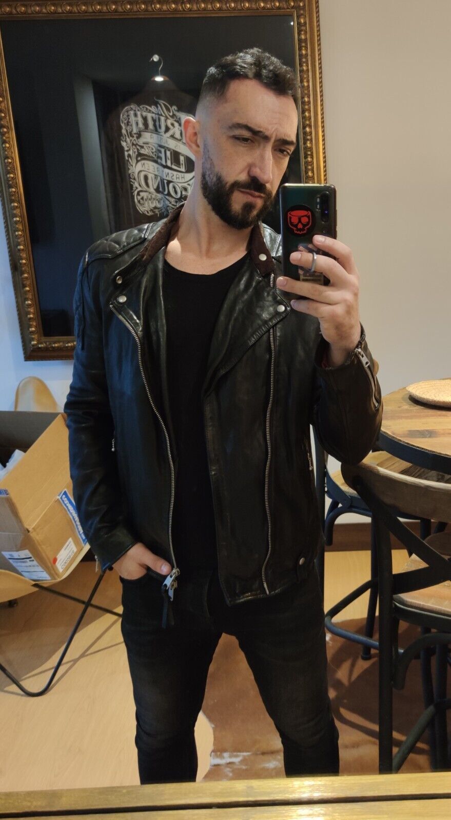 Allsaints All Saints Leather Jacket Biker rare model Size Medium Black Size US M / EU 48-50 / 2 - 17 Thumbnail
