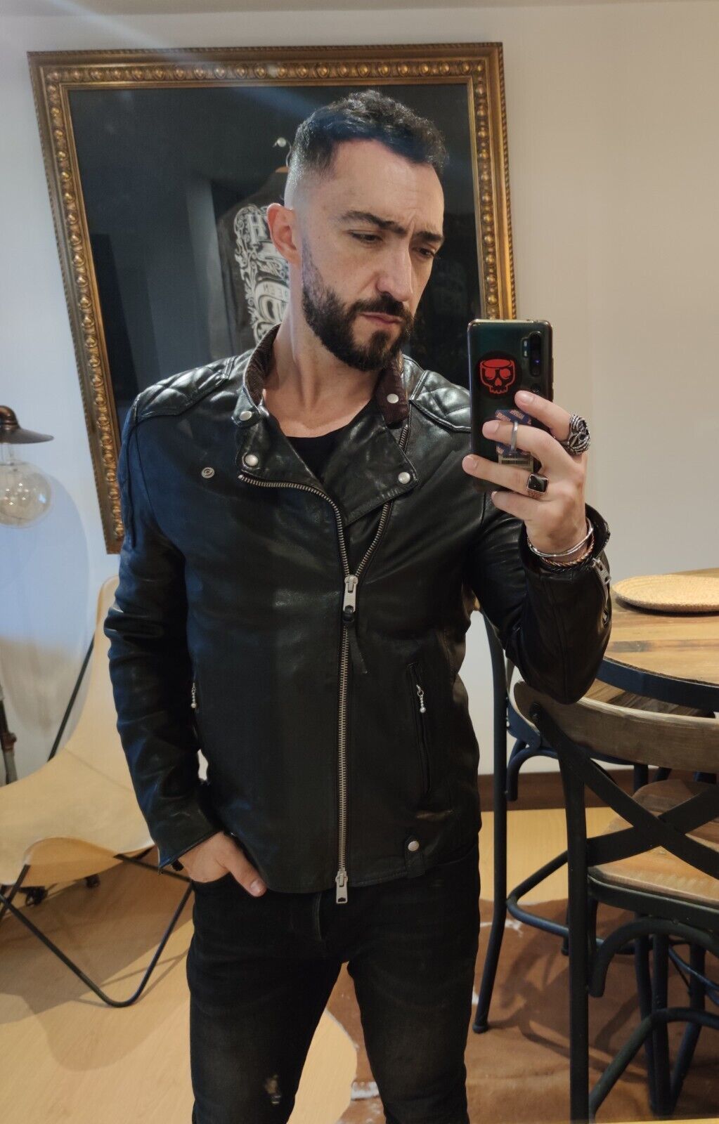 Allsaints All Saints Leather Jacket Biker rare model Size Medium Black Size US M / EU 48-50 / 2 - 11 Thumbnail
