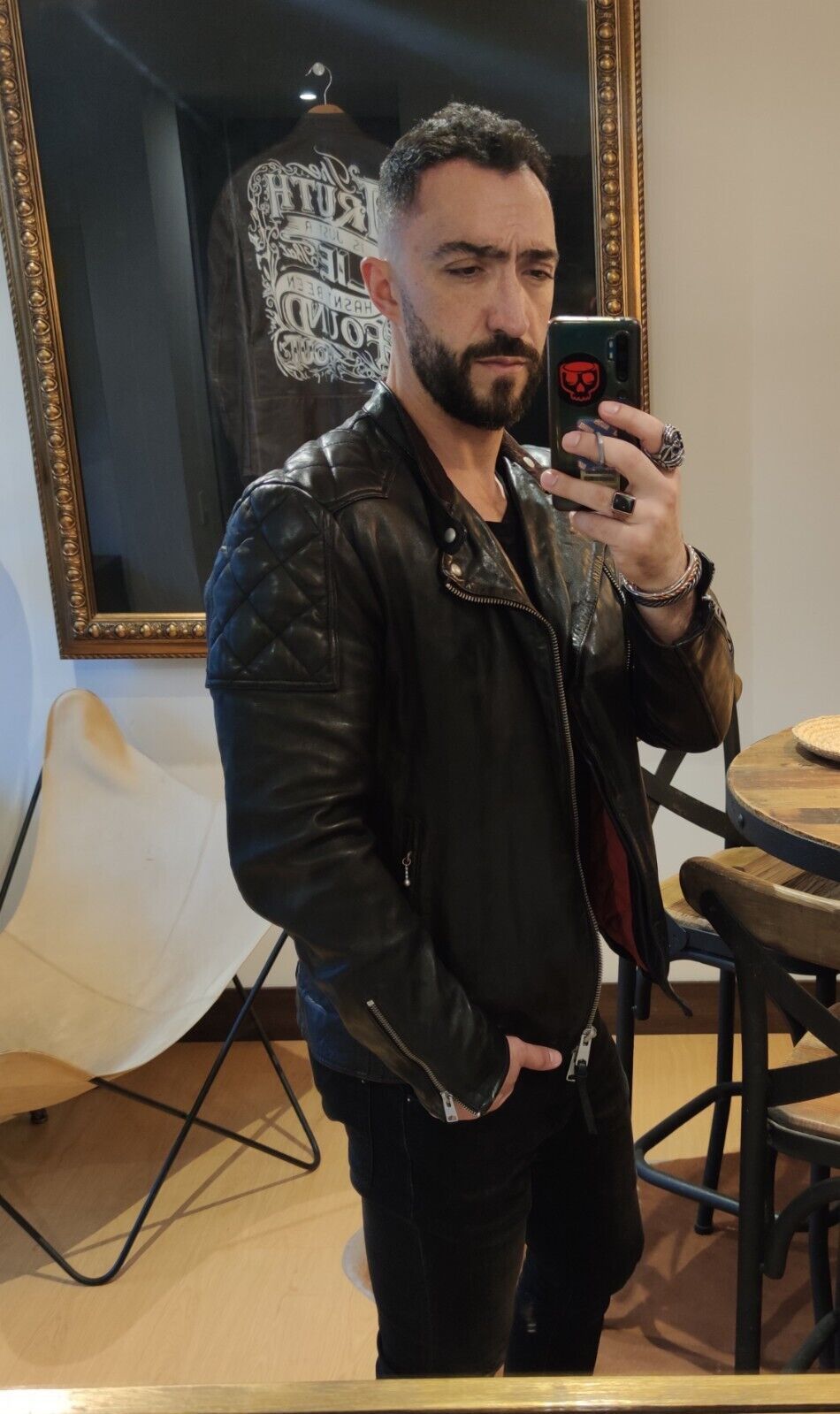 Allsaints All Saints Leather Jacket Biker rare model Size Medium Black Size US M / EU 48-50 / 2 - 16 Thumbnail