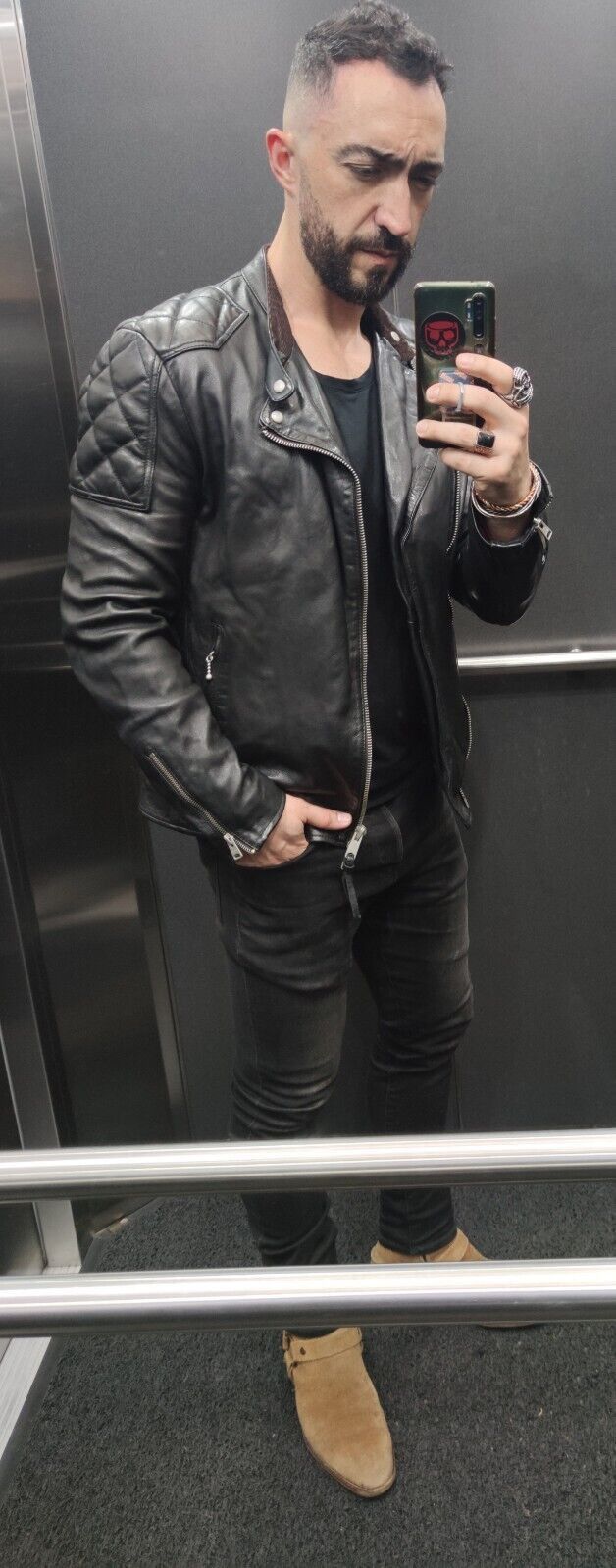 Allsaints All Saints Leather Jacket Biker rare model Size Medium Black Size US M / EU 48-50 / 2 - 18 Thumbnail