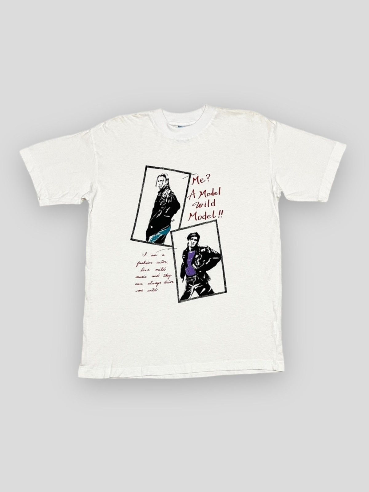 image of Vintage Send Offer90S Model Fashion,music Drive Me Wild Iconic Tee in White, Men's (Size Medium)