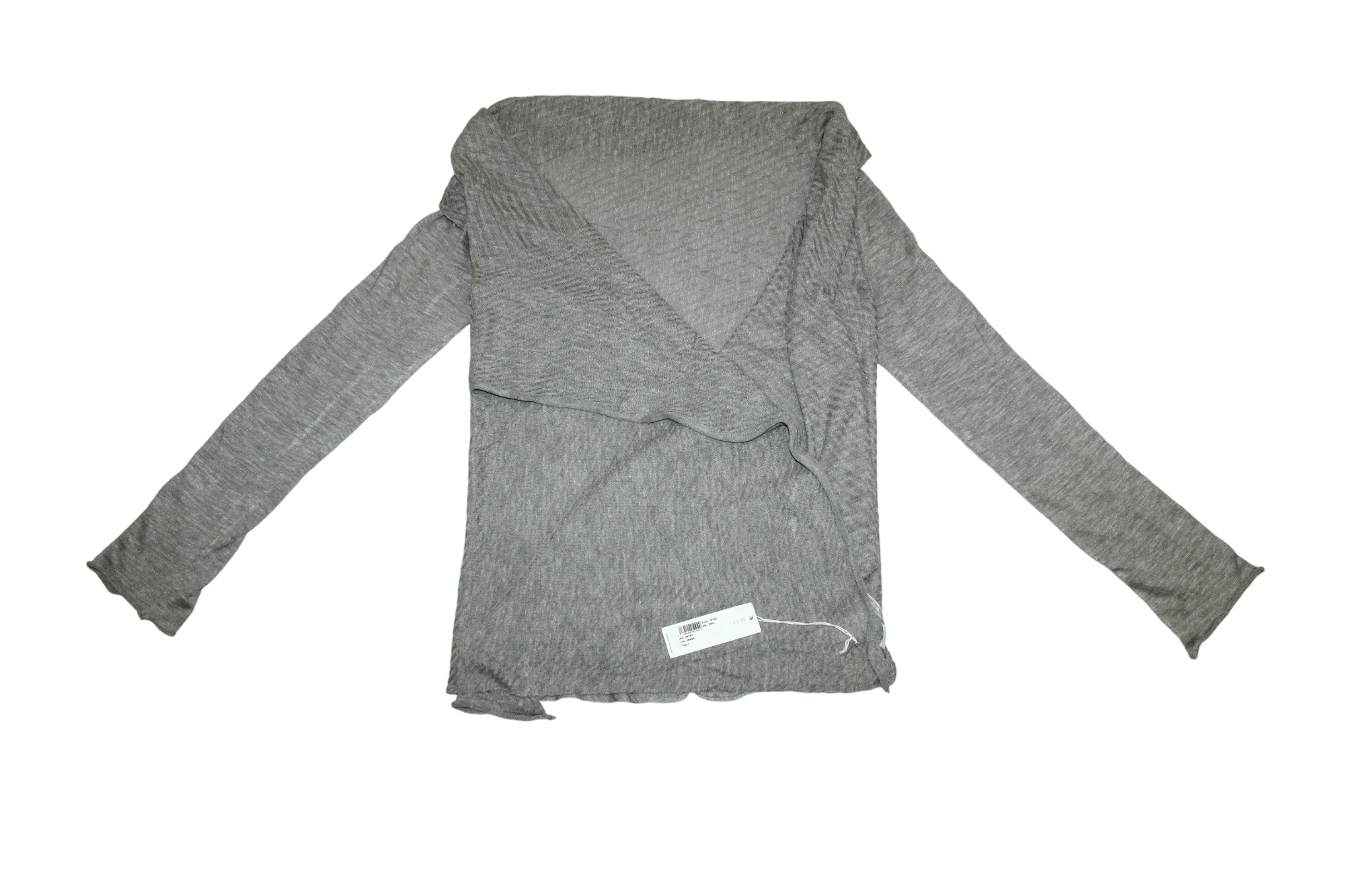 Barbara I Gongini BP Studio open up silk linen knitted wrap cardigan Size L / US 10 / IT 46 - 6 Thumbnail