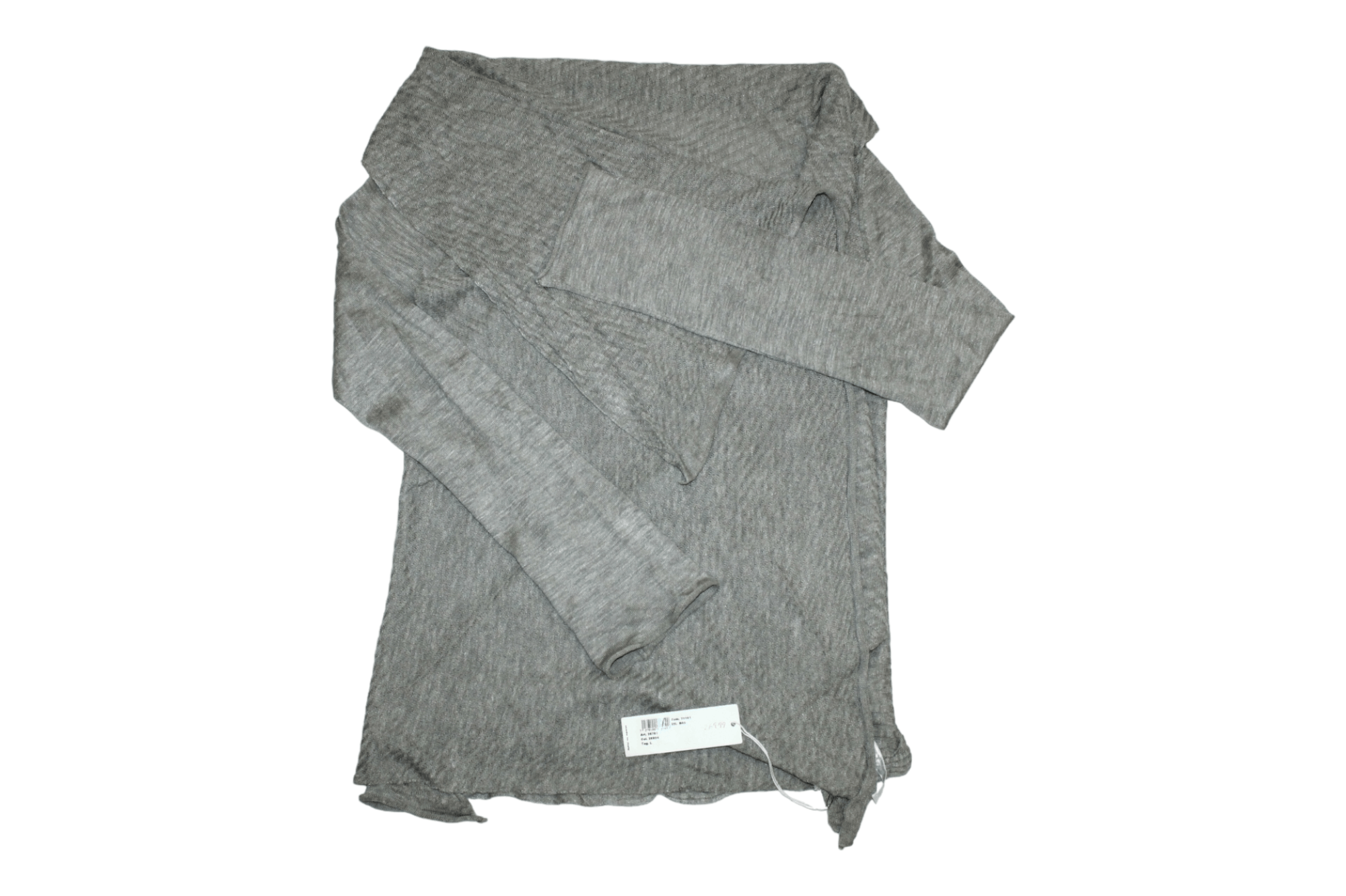 Barbara I Gongini BP Studio open up silk linen knitted wrap cardigan Size L / US 10 / IT 46 - 3 Thumbnail