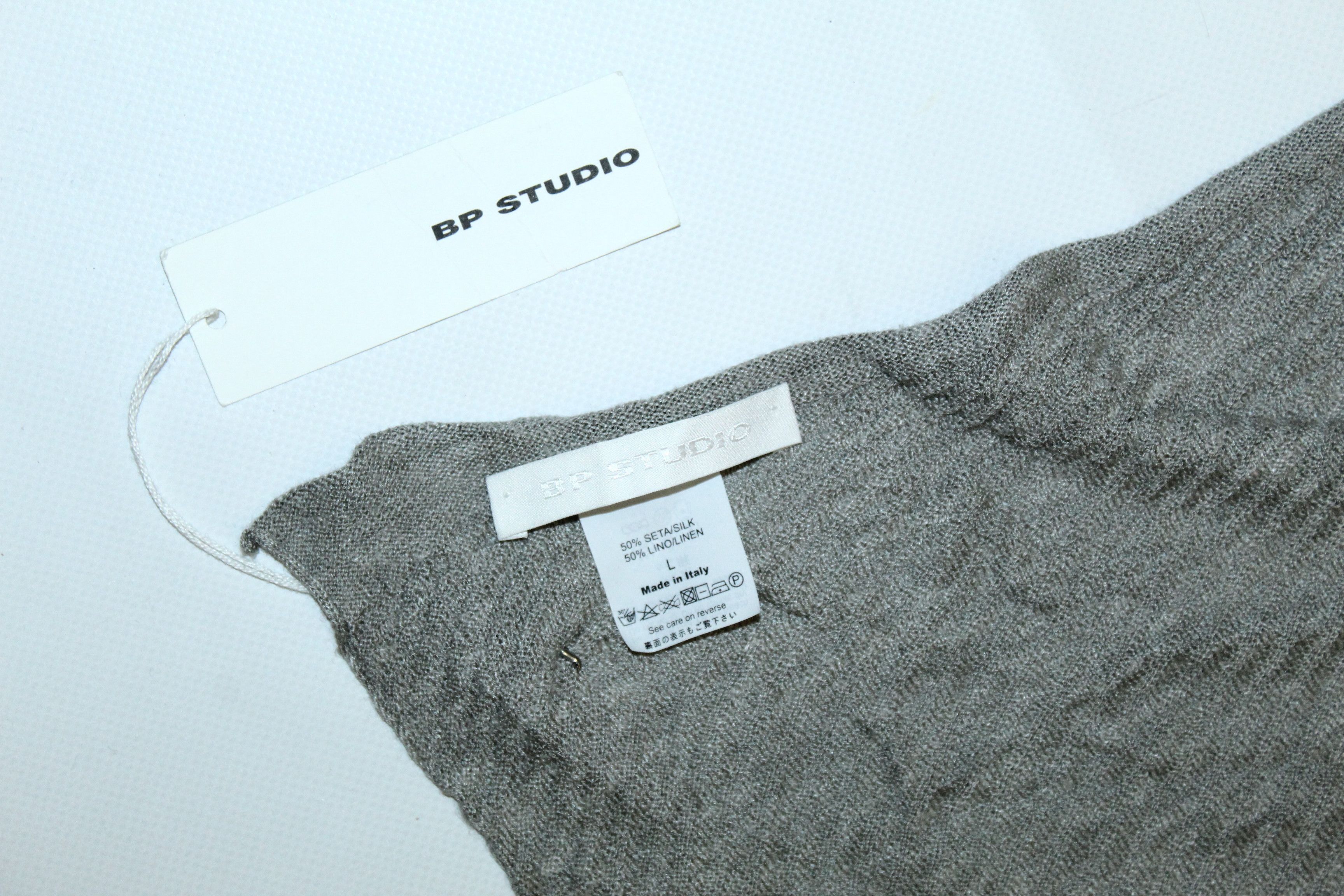 Barbara I Gongini BP Studio open up silk linen knitted wrap cardigan Size L / US 10 / IT 46 - 9 Thumbnail