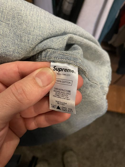 Supreme Supreme Classic Logo Denim Shirt | Grailed