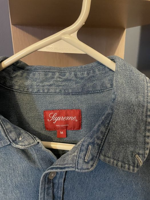 Supreme Supreme Classic Logo Denim Shirt | Grailed