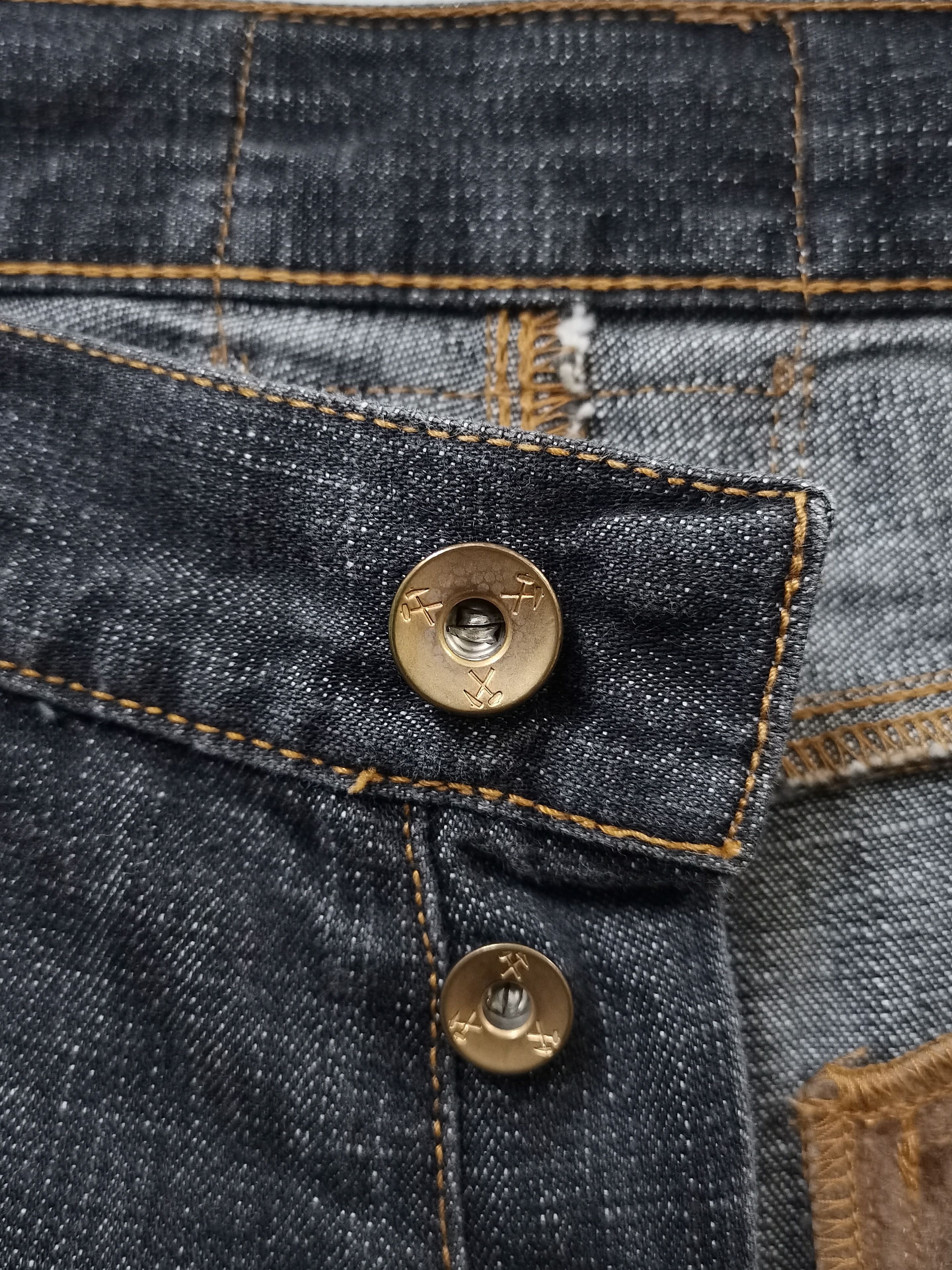 Other 🔥🔥🔥Made in Italy Hybrid Denim Leather Jeans Rare Design Size US 32 / EU 48 - 21 Thumbnail
