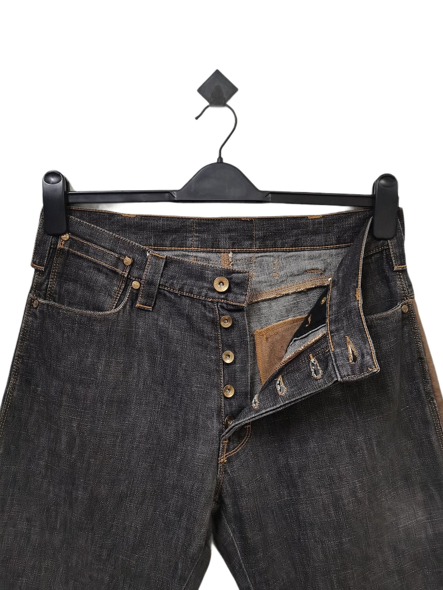 Other 🔥🔥🔥Made in Italy Hybrid Denim Leather Jeans Rare Design Size US 32 / EU 48 - 19 Thumbnail