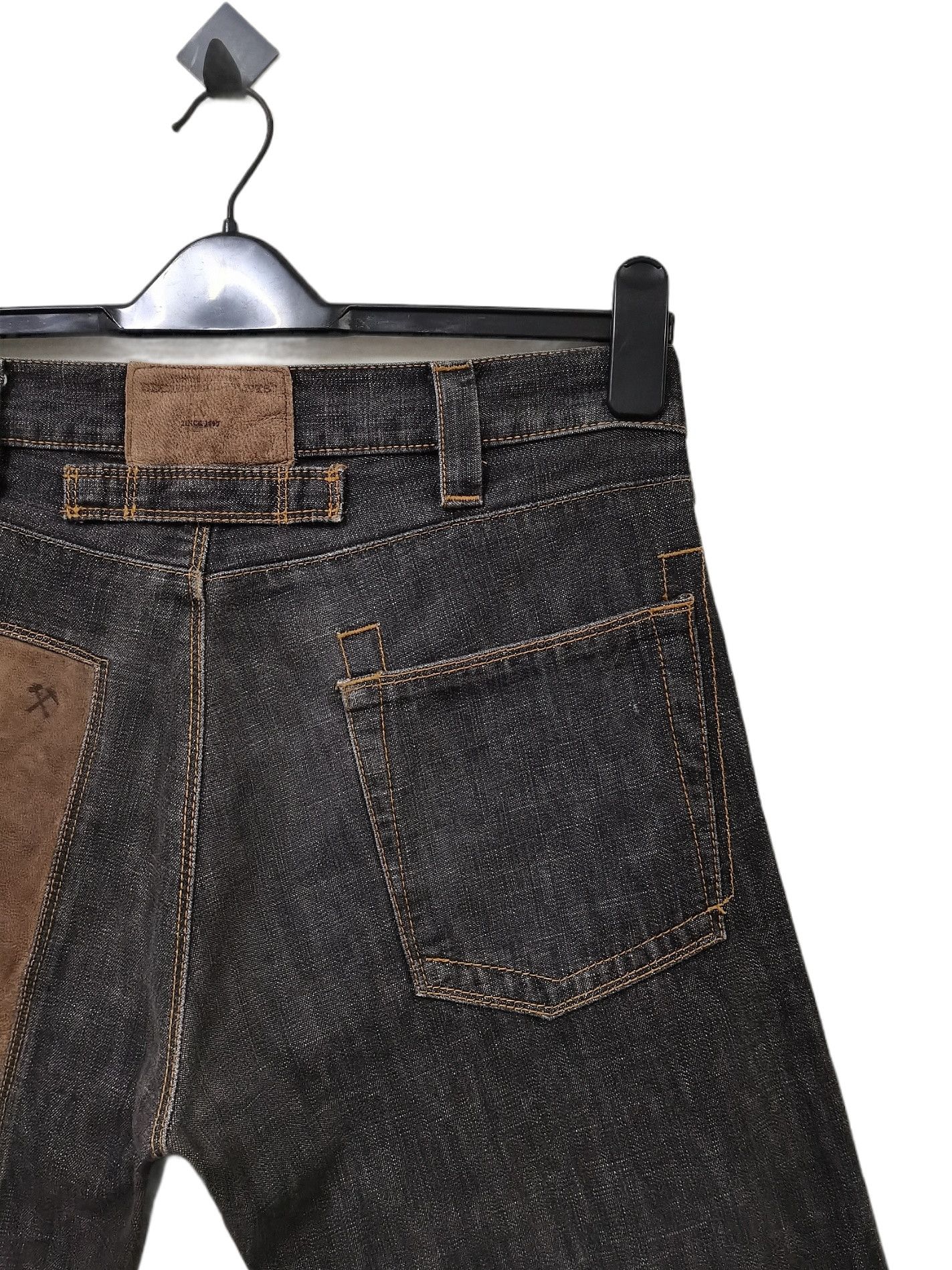 Other 🔥🔥🔥Made in Italy Hybrid Denim Leather Jeans Rare Design Size US 32 / EU 48 - 10 Thumbnail